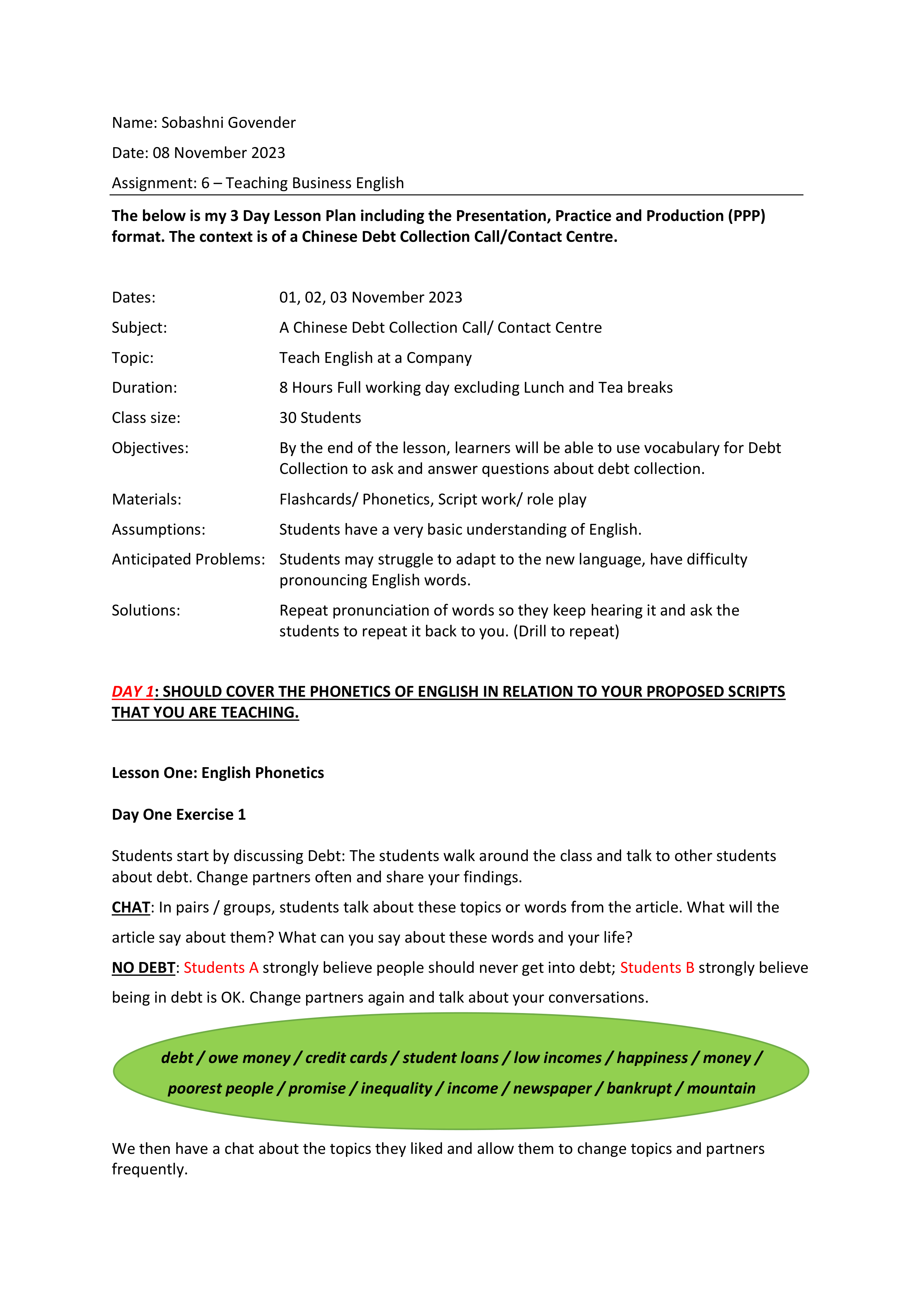 S. Govender - Assignment 6 - Teaching Business English.pdf_ddtjq9roye1_page1