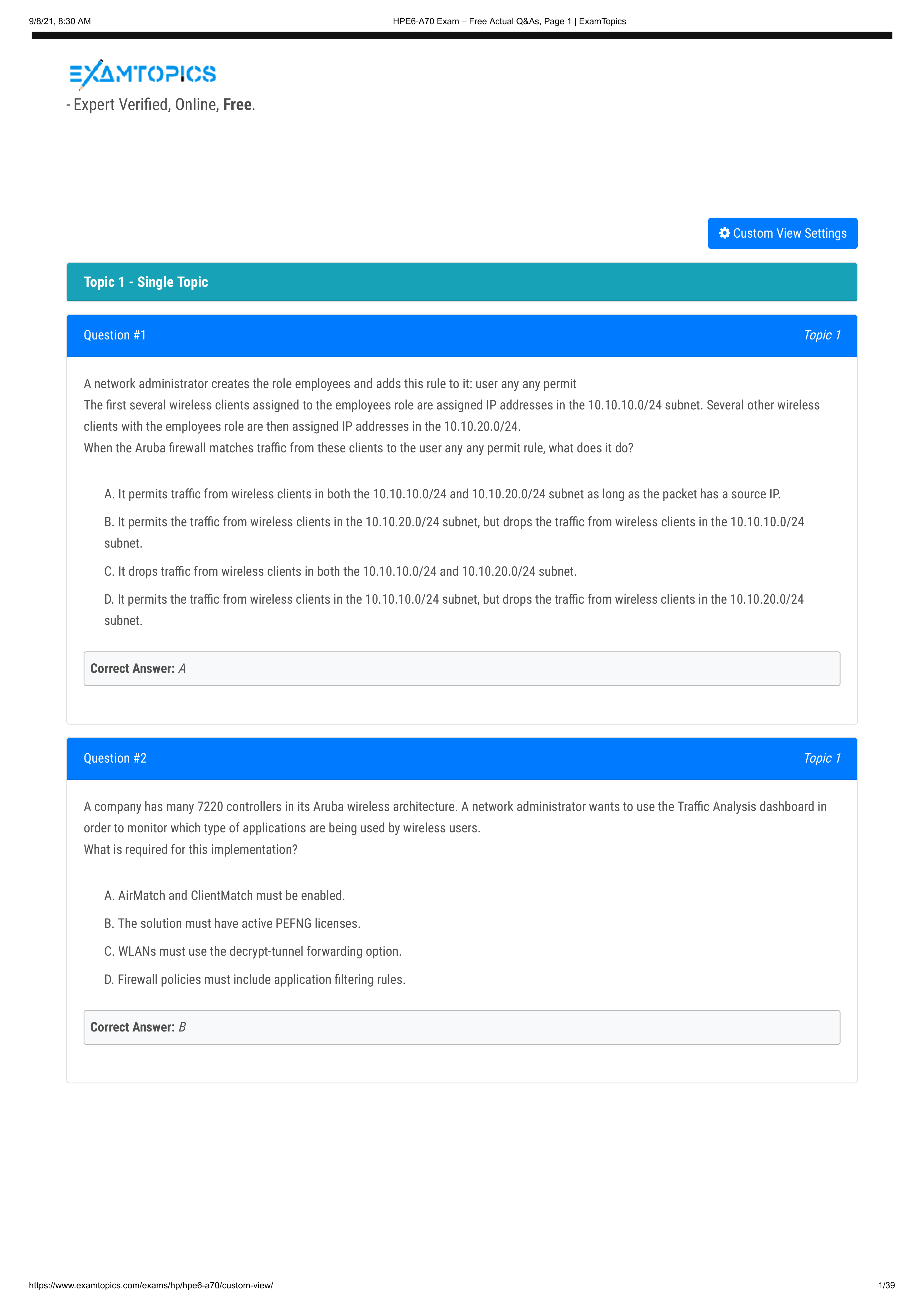 HPE6-A70 Exam - FULL COMMENTS.pdf_de2umncrike_page1