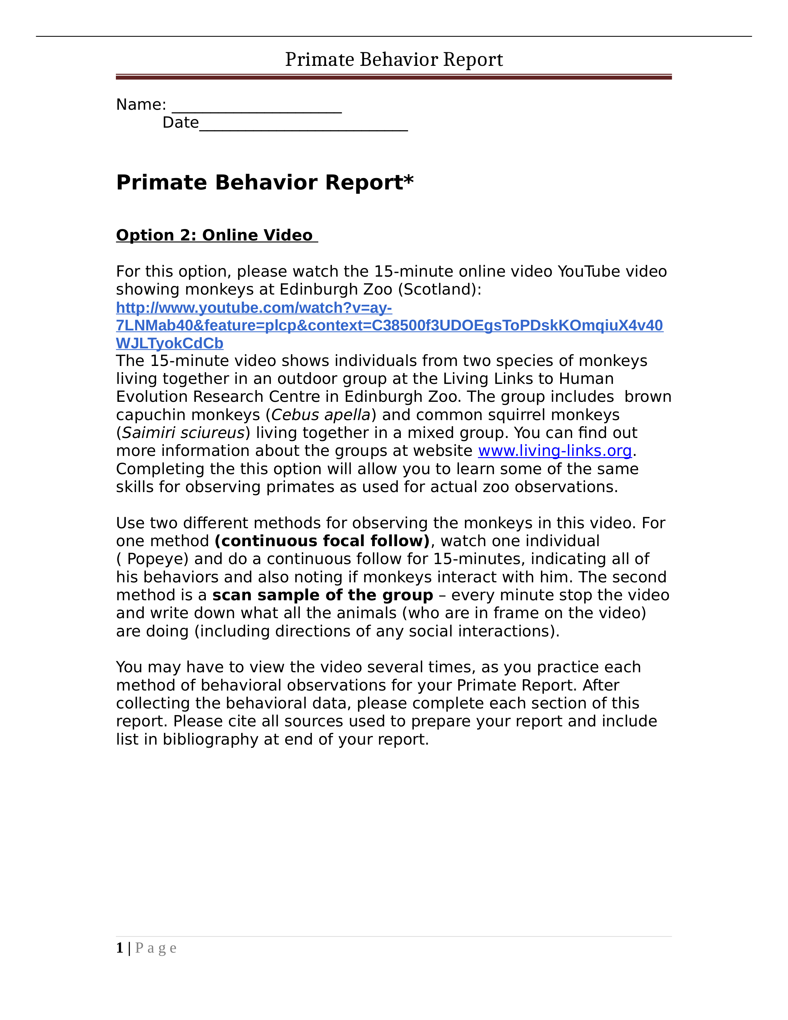 Primate Behavior Report_Option 2_Video Option_ANTH 101.rtf_de74kbuh2z9_page1