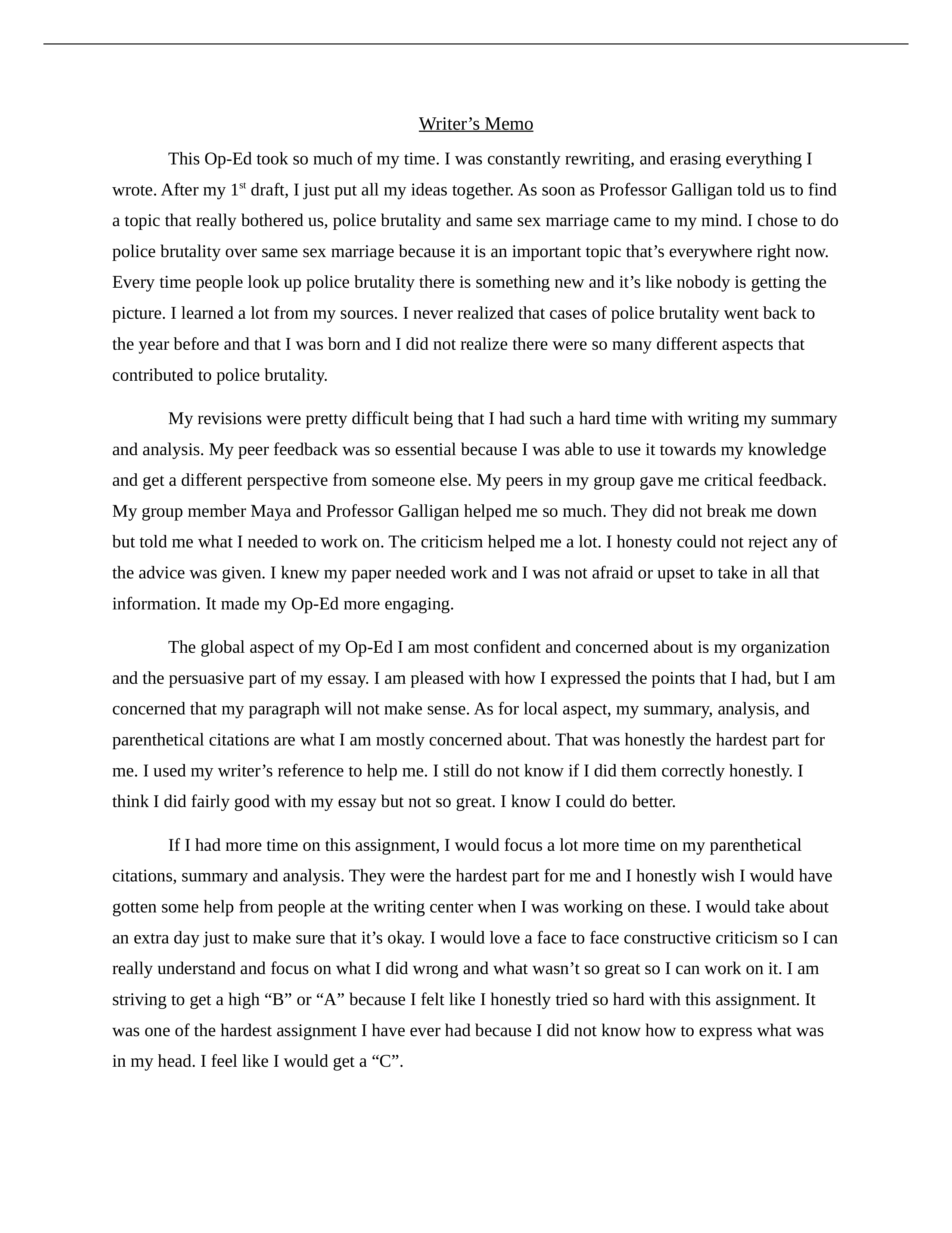 Police Brutality Op-Ed Essay by Elizabeth Oyebade.docx_de78vs0updr_page1