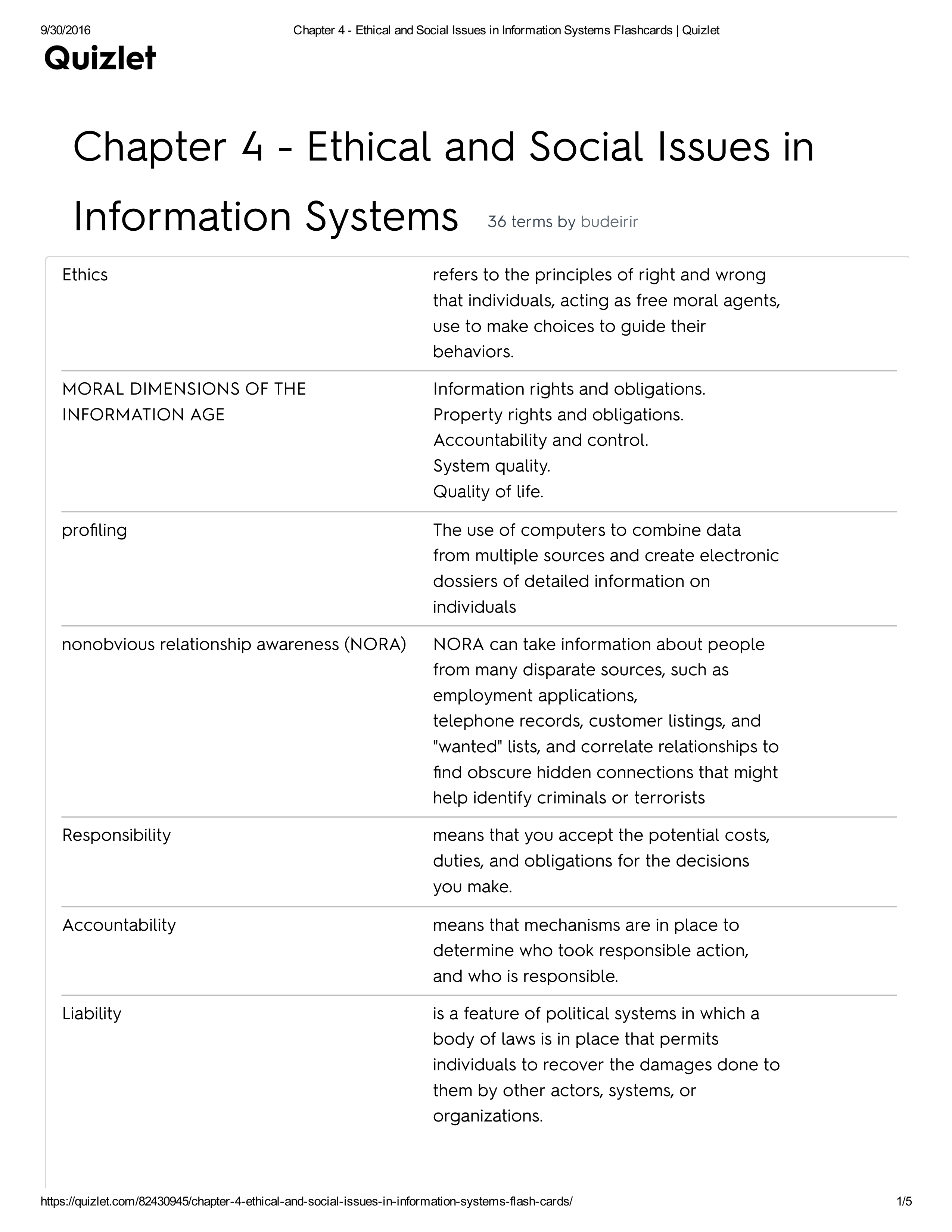 Chapter 4 - Ethical and Social Issues in Information Systems Flashcards _ Quizlet_dec09jauzoy_page1