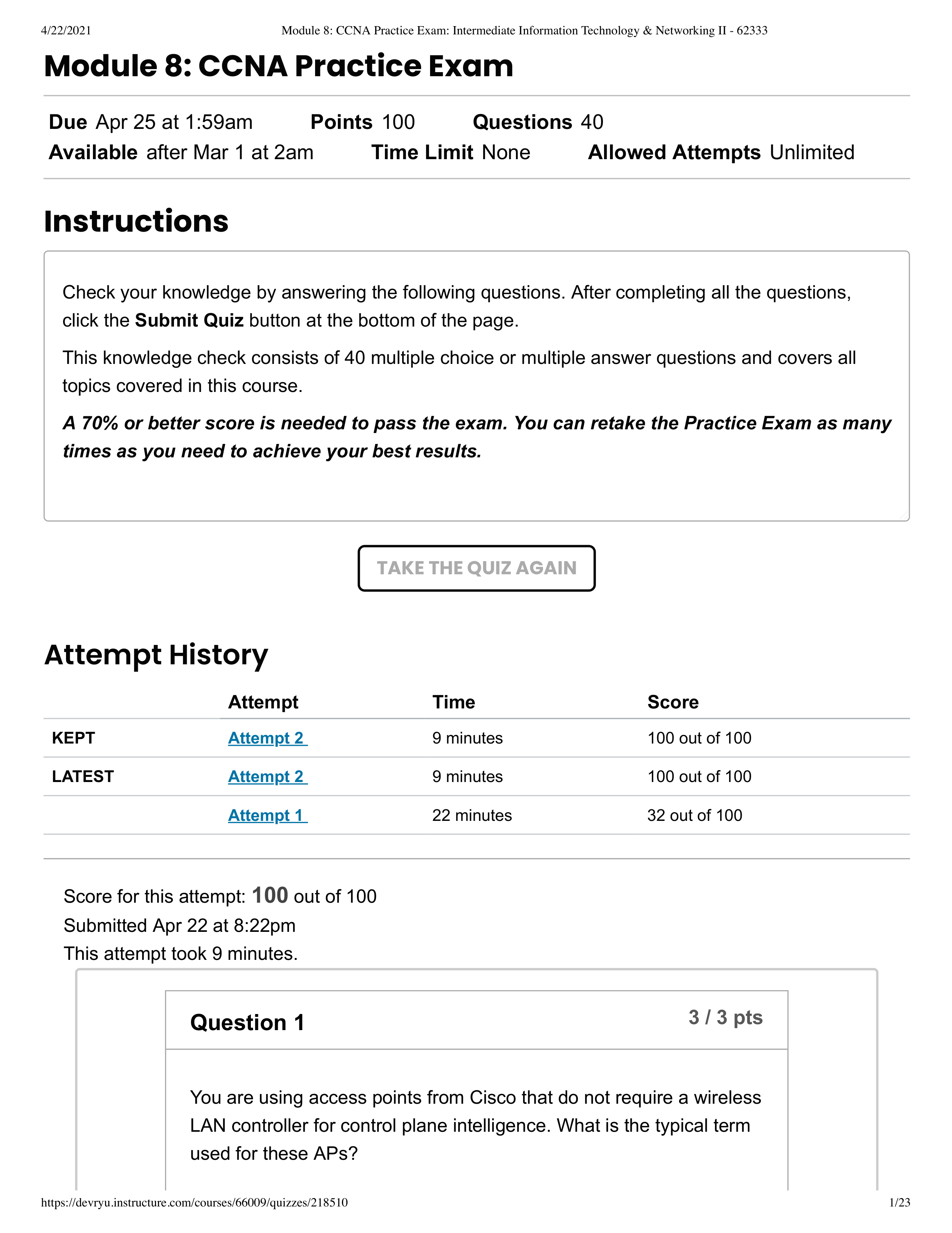 Module 8_ CCNA Practice Exam correct answers_ Intermediate Information Technology & Networking II -_defrk3h2qze_page1