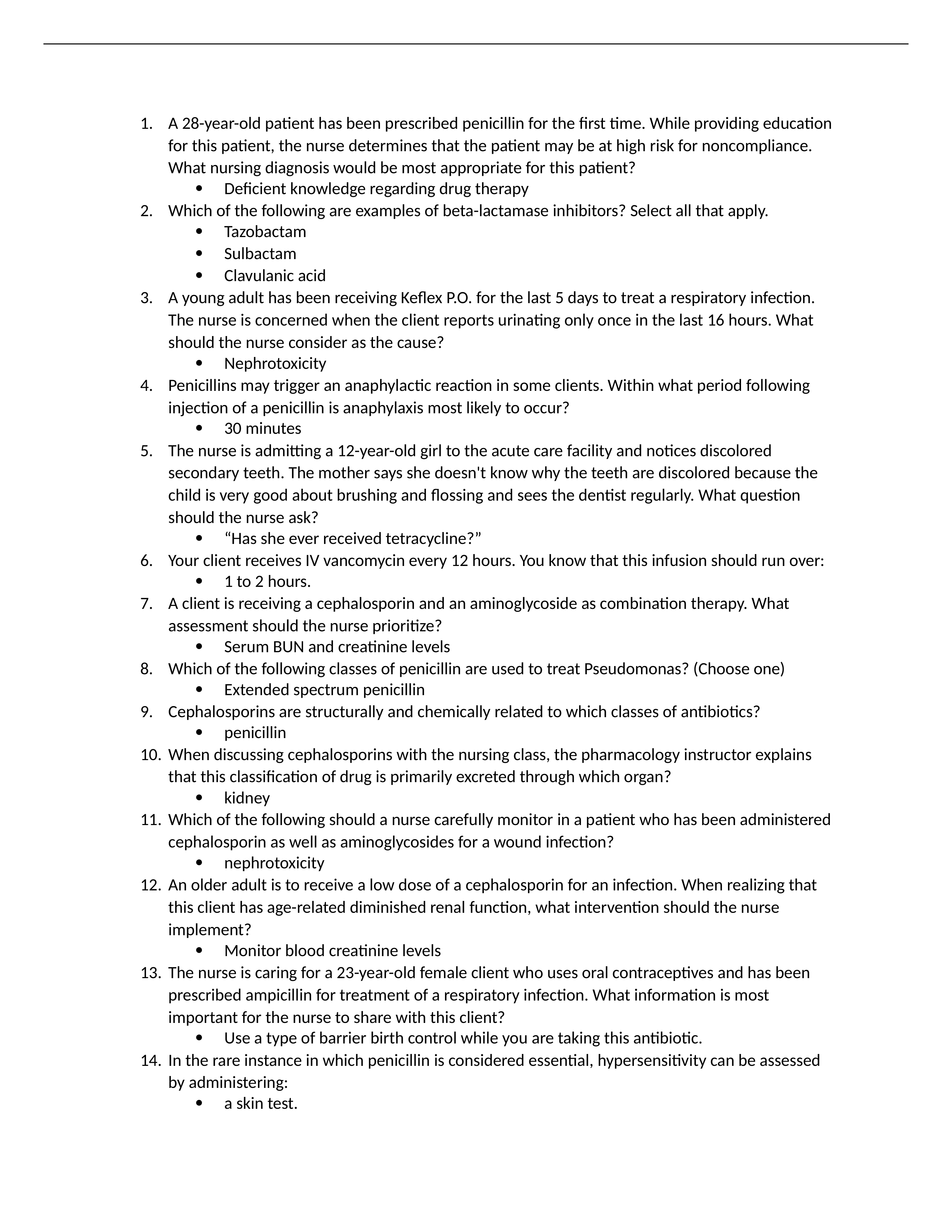 Pharmacology - Chapter 18 Drug Therapy With Beta-Lactam Antibacterial Agents.docx_des0pxztdvd_page1