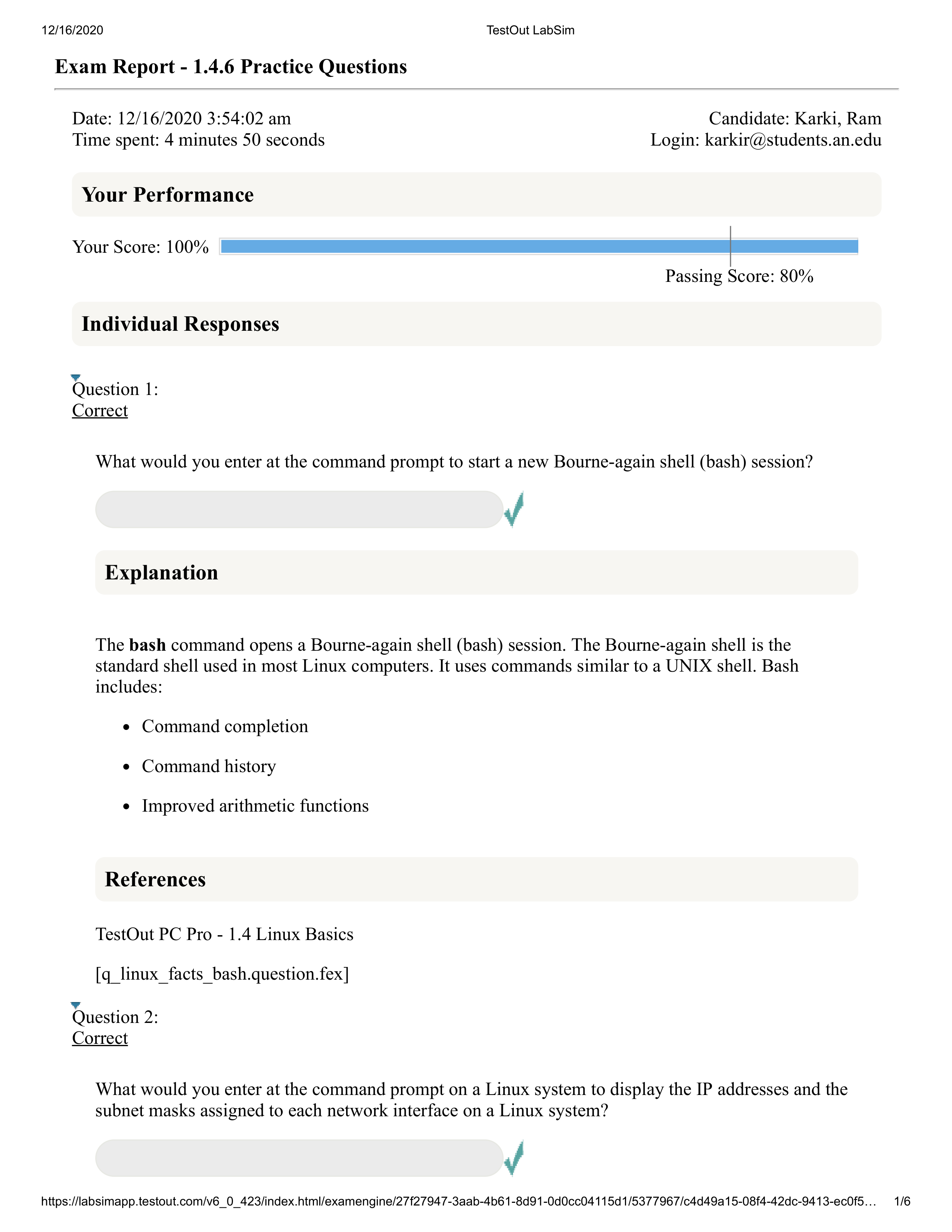 Exam Report - 1.4.6 Practice Questions.pdf_dfmym260ur3_page1