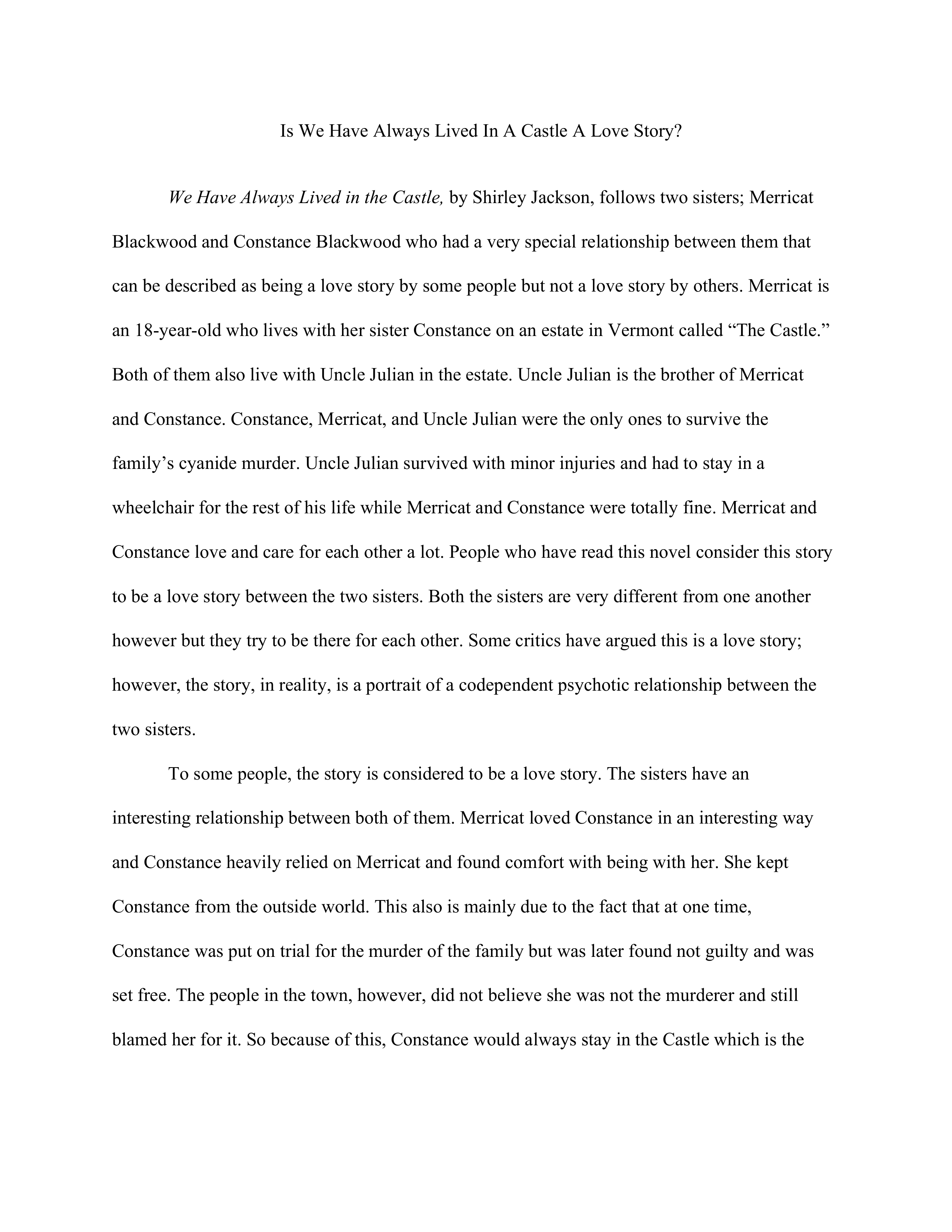 We Have Always Lived in a Castle Essay.pdf_dfowivx4g8h_page1