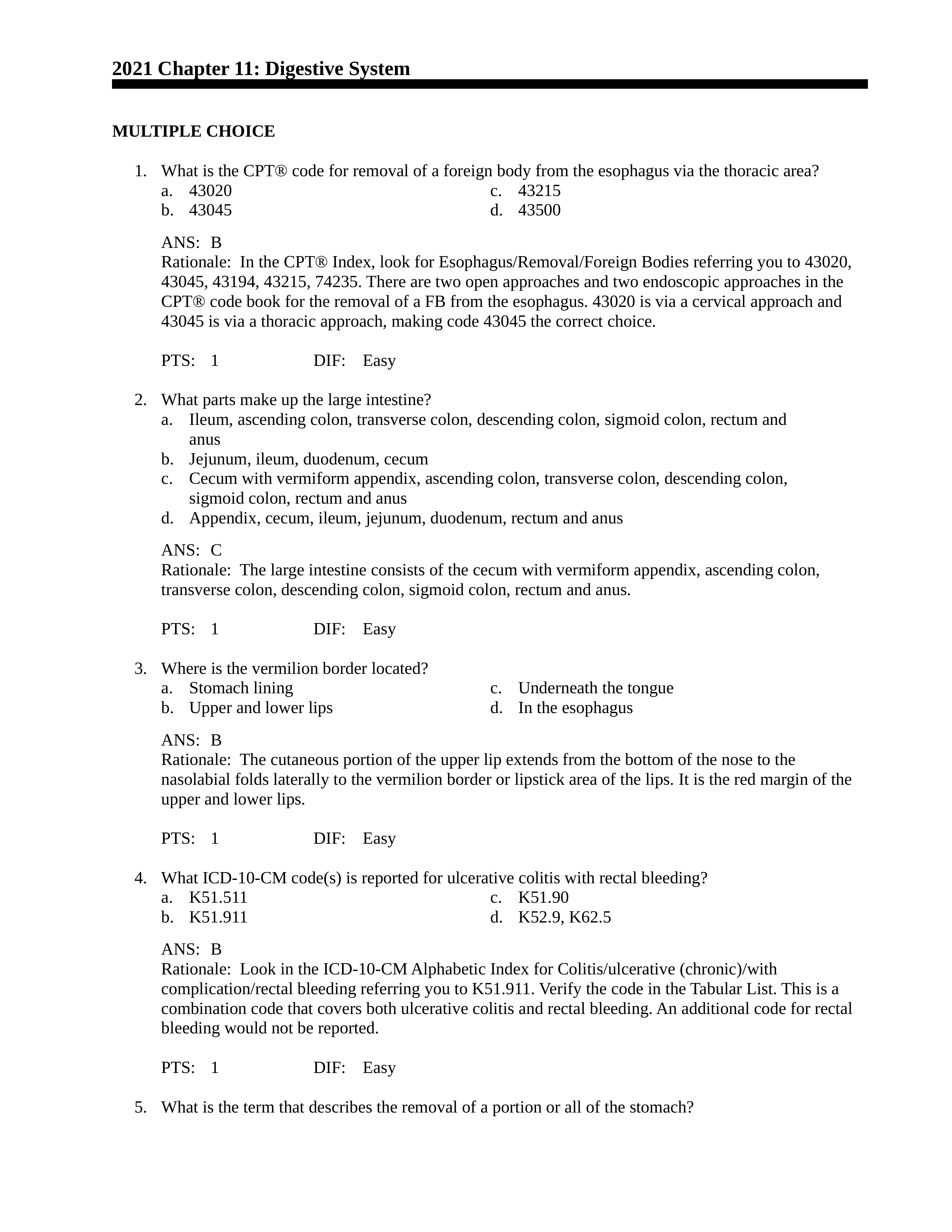 2021 CPC Chapter 11 Digestive System - Answer key.docx_dg1zae4dmr9_page1