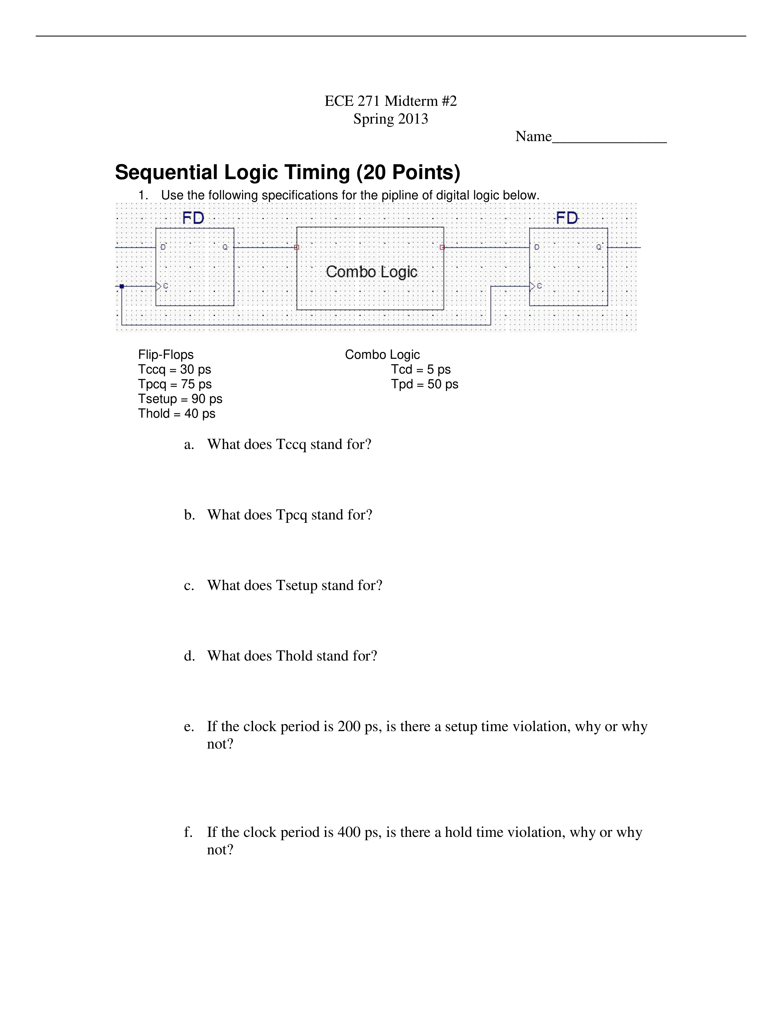 Midterm Exam 2 on Digital Logic Design_dghd7htw26a_page1