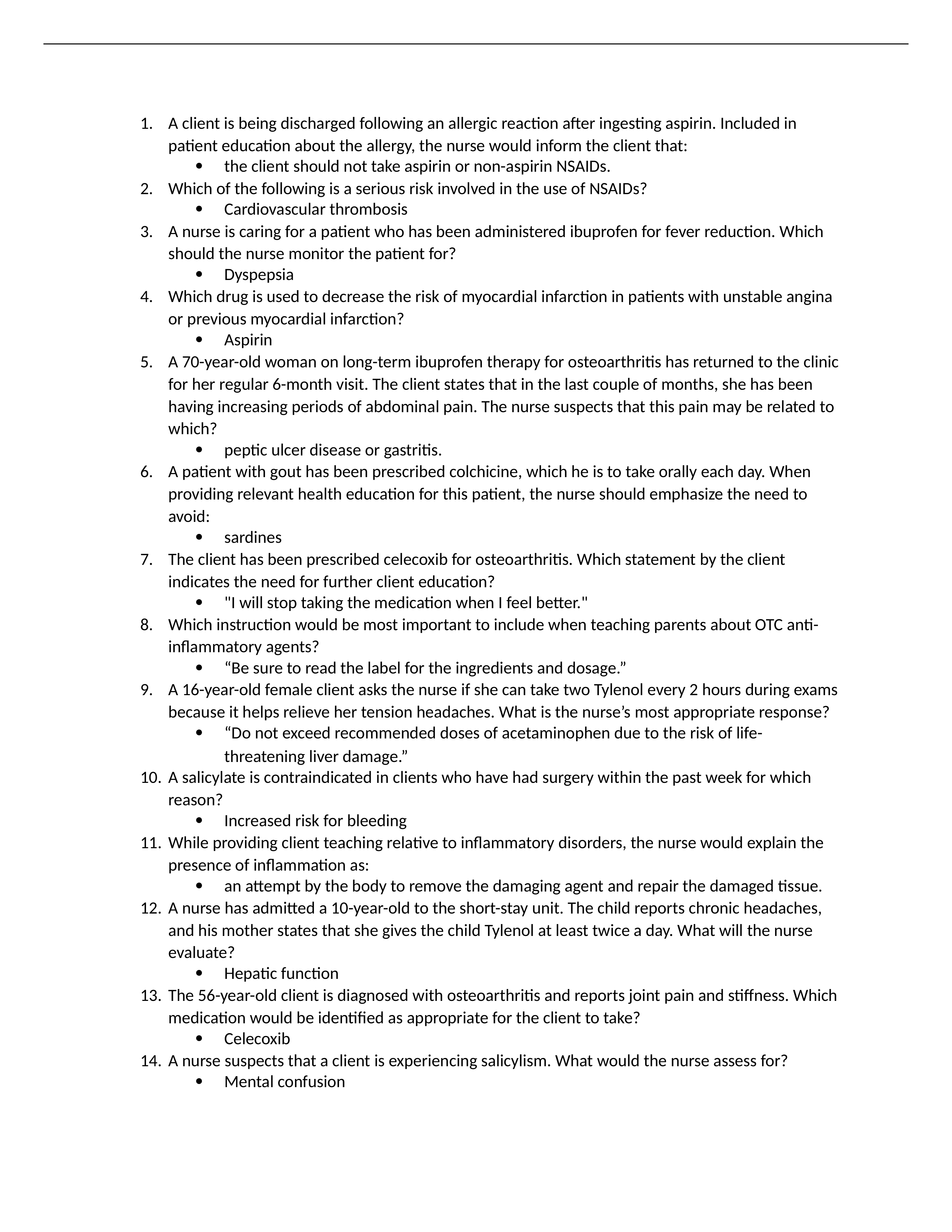 Pharmacology - Chapter 16 Drug Therapy to Decrease Pain, Fever, and Inflammation.docx_dgijl9b3zdh_page1