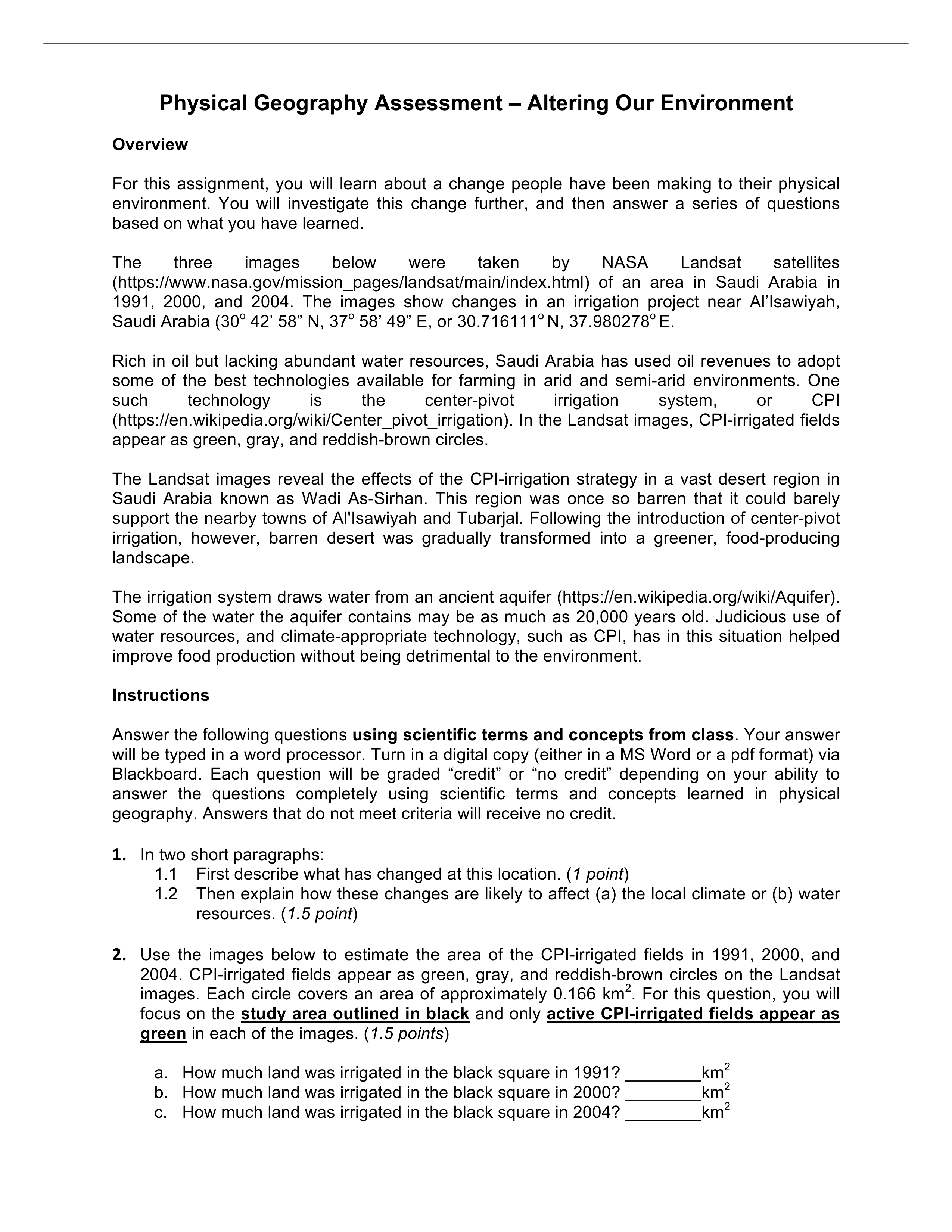 Physical Geography Assessment - Altering Our Environment_dgxak4qkzj8_page1