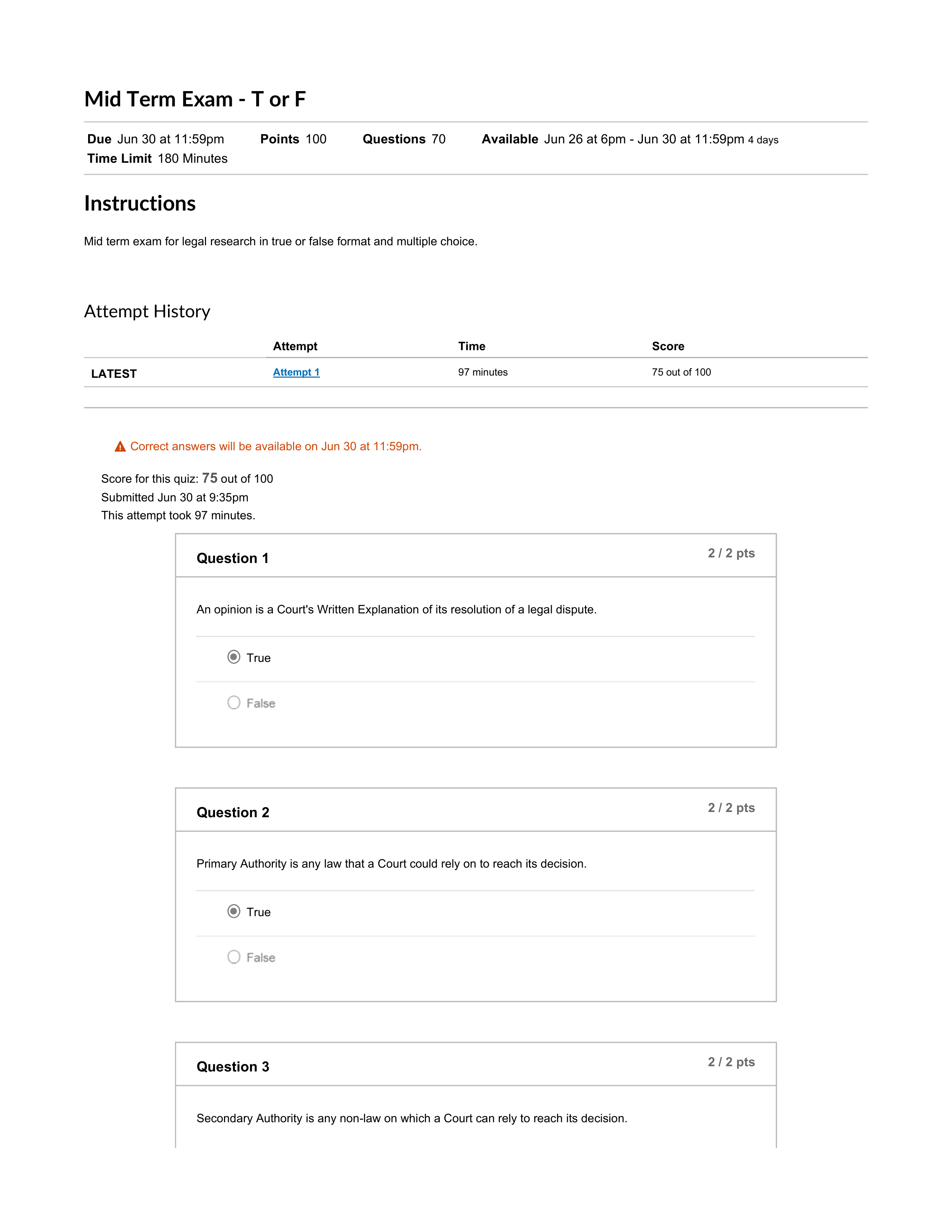 Mid Term Exam - T or F_ 6173-LGLA-1303-Legal Research-S1-10366.pdf_dh8p1txxinw_page1