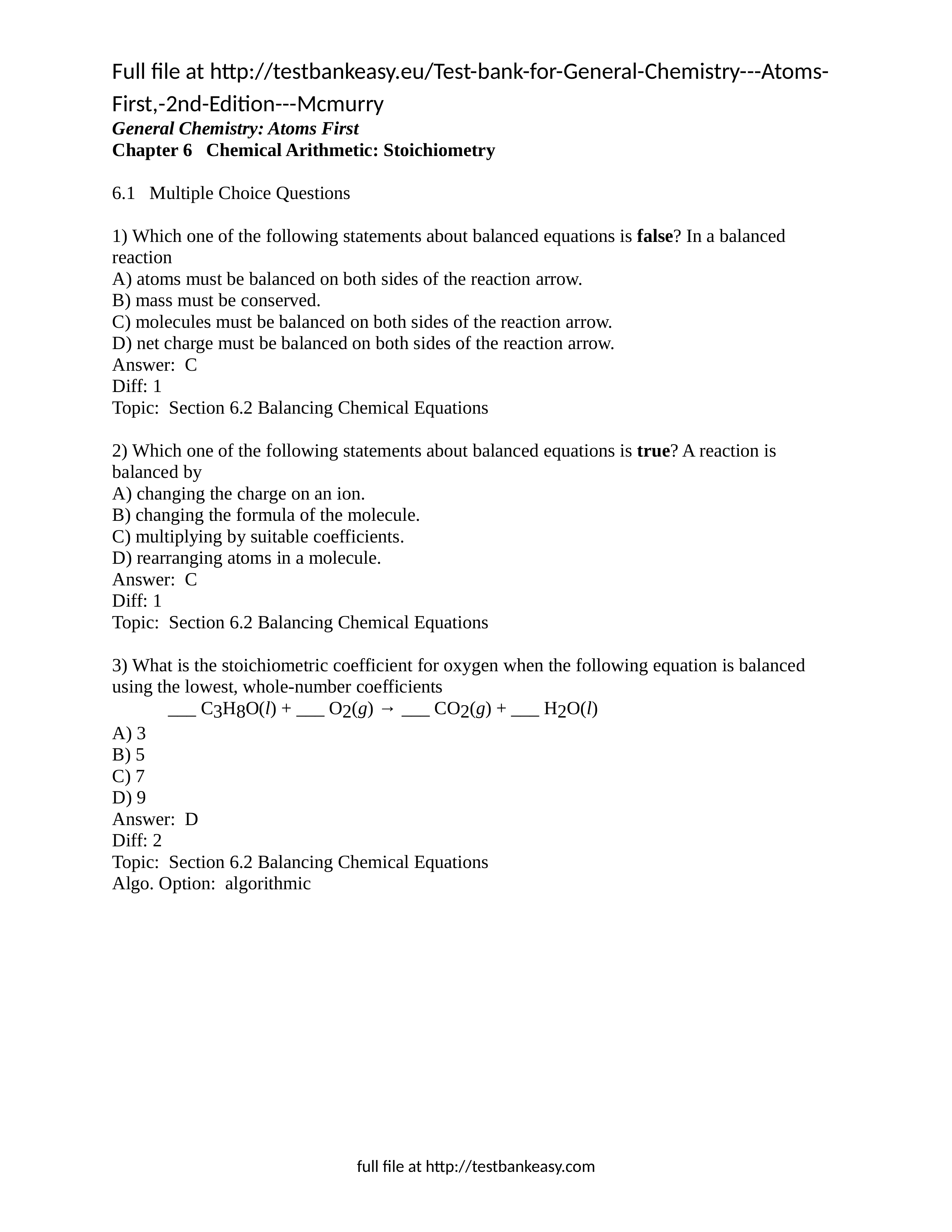 Test bank for General Chemistry - Atoms First, 2nd Edition - Mcmurry_dhb4cq79ixp_page1