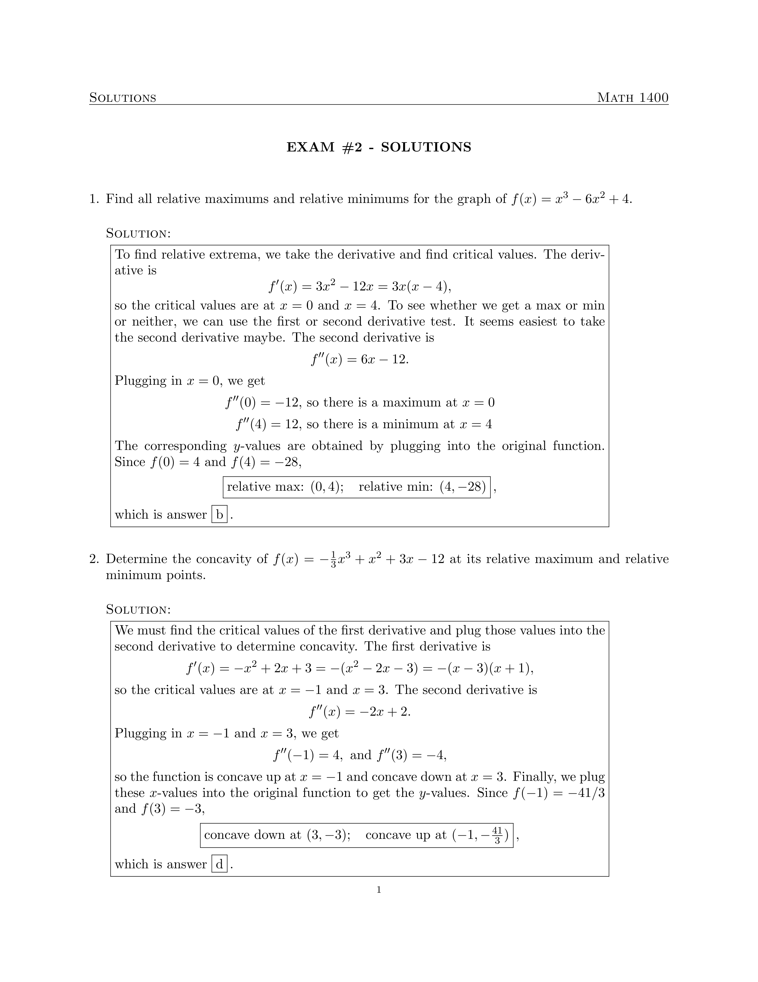 Exam 2 Solution Fall 2013 on Calculus 1_dhj33dm0aj6_page1