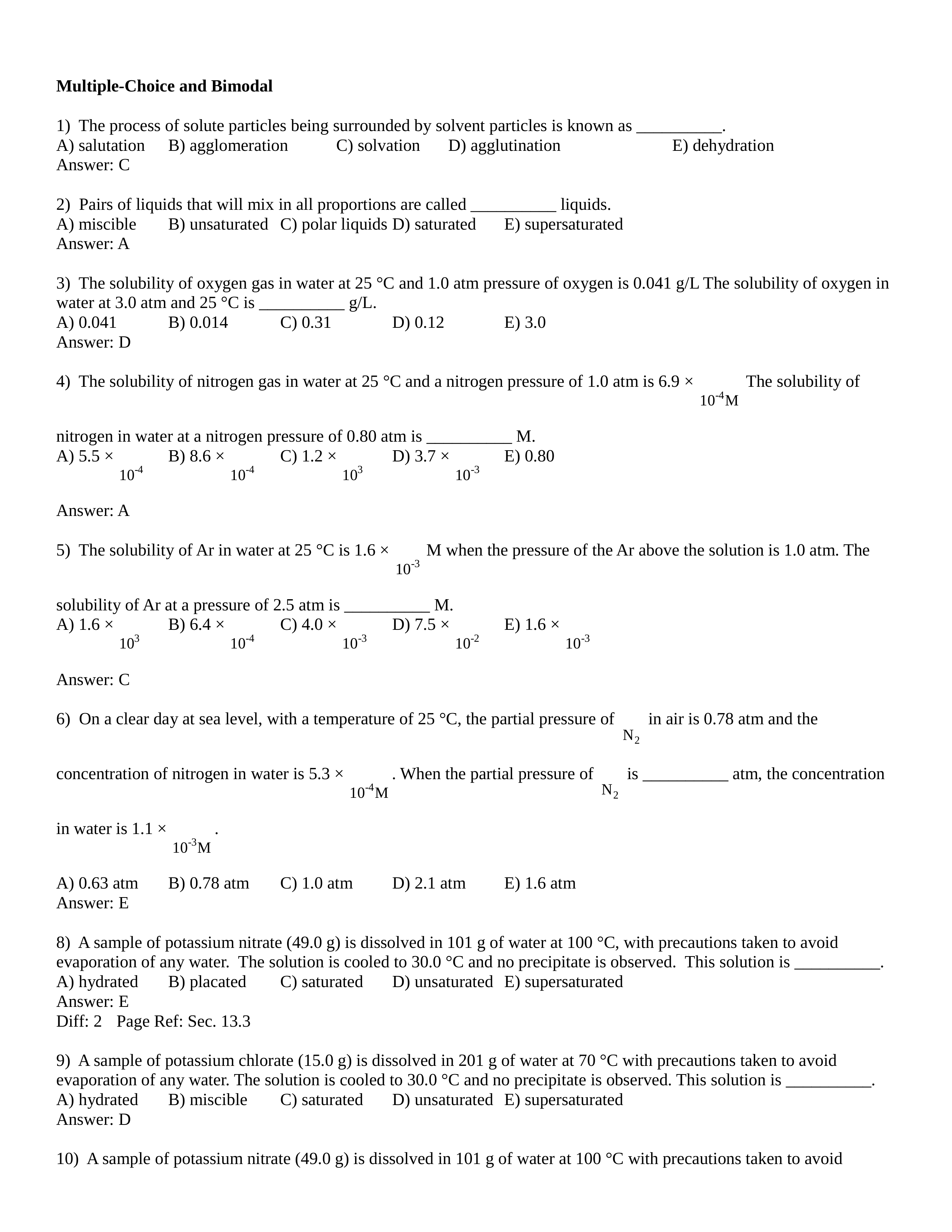 General Chemistry 2 Chapter 13 Practice Questions_dhqvfy44g9v_page1