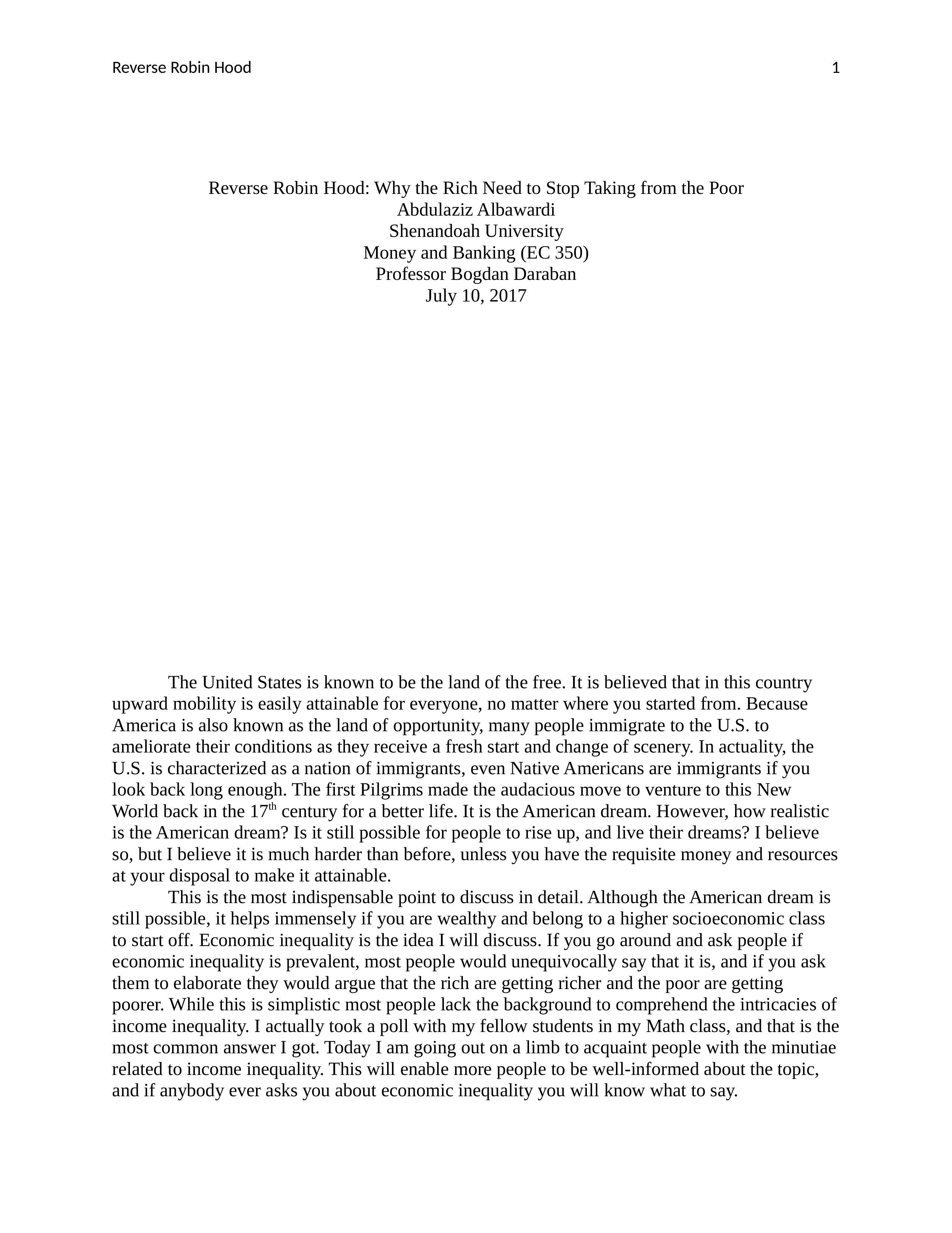 income inequality in the us paper for money and banking.docx_di7lchlvlsy_page1