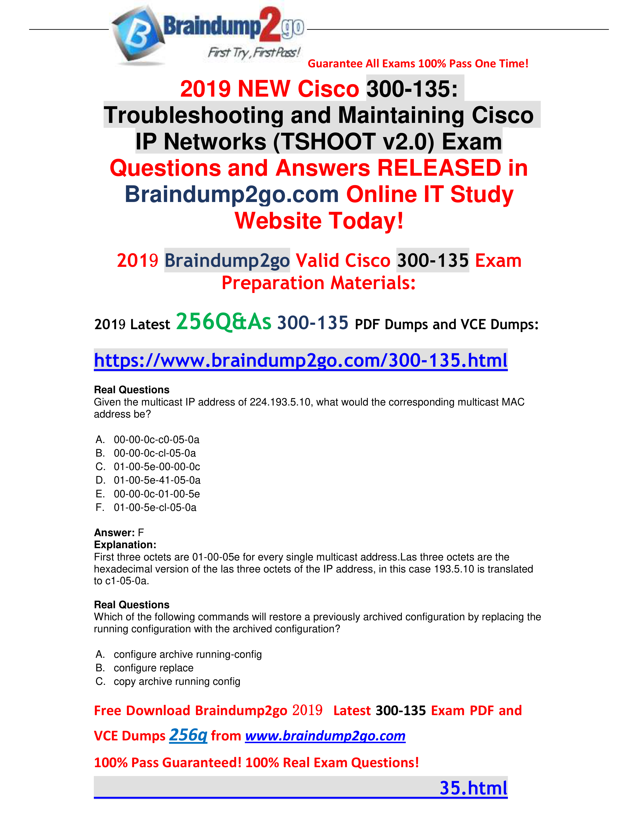 [August-2019-New]Braindump2go 300-135 VCE and 300-135 PDF Free Share.pdf_dih1ygmdoby_page1