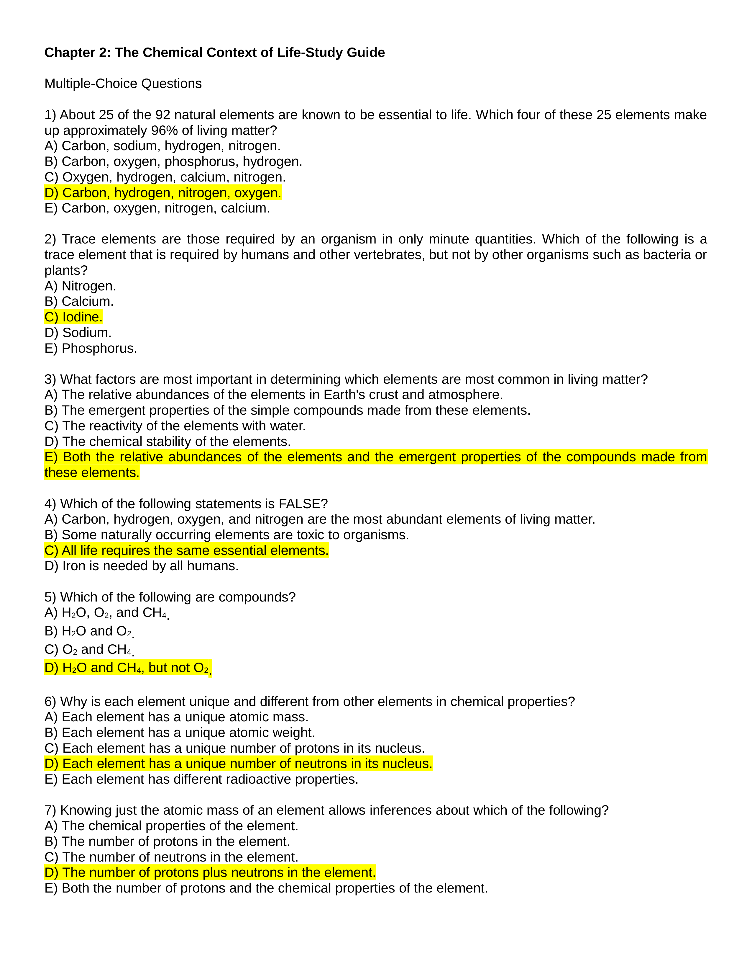 Chapter 2  The Chemical Context of Life-Study Guide 2016_disusbdnfdr_page1