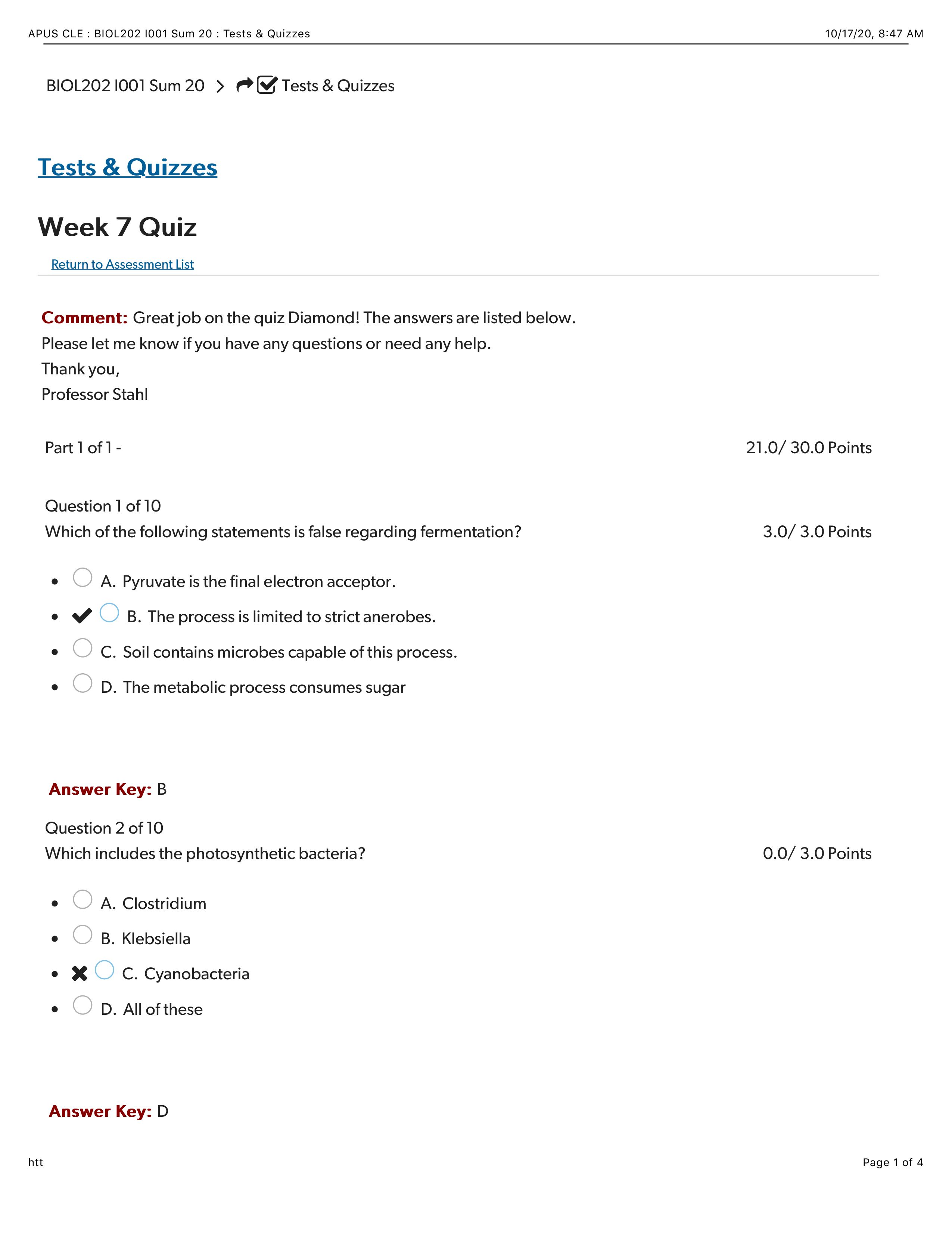 APUS CLE : BIOL202 I001 Sum 20 : Tests & Quizzes 7.pdf_diuda2fm5kp_page1