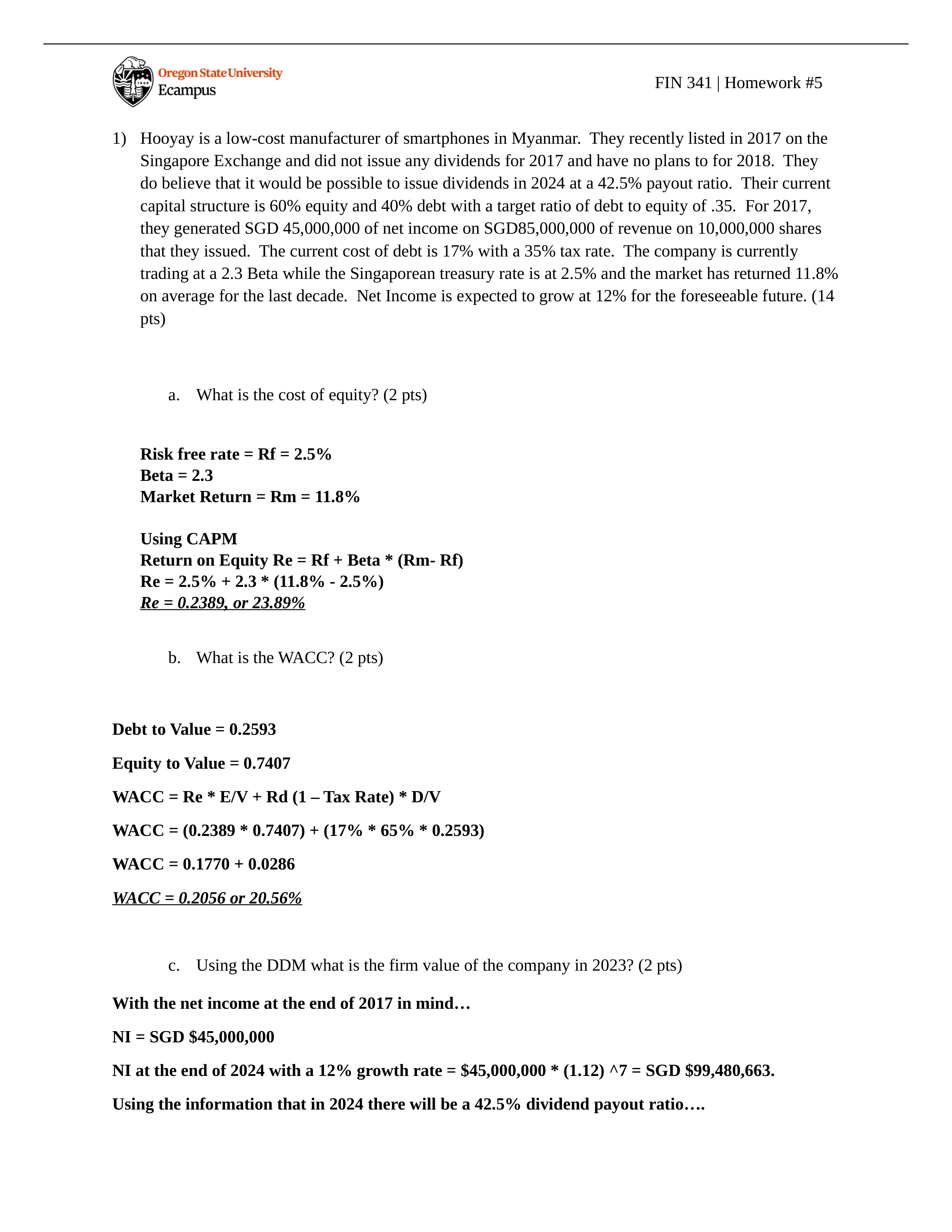 FIN 341 - Homework #5 Harrison Rochelle.docx_diuj0zmv5xe_page1