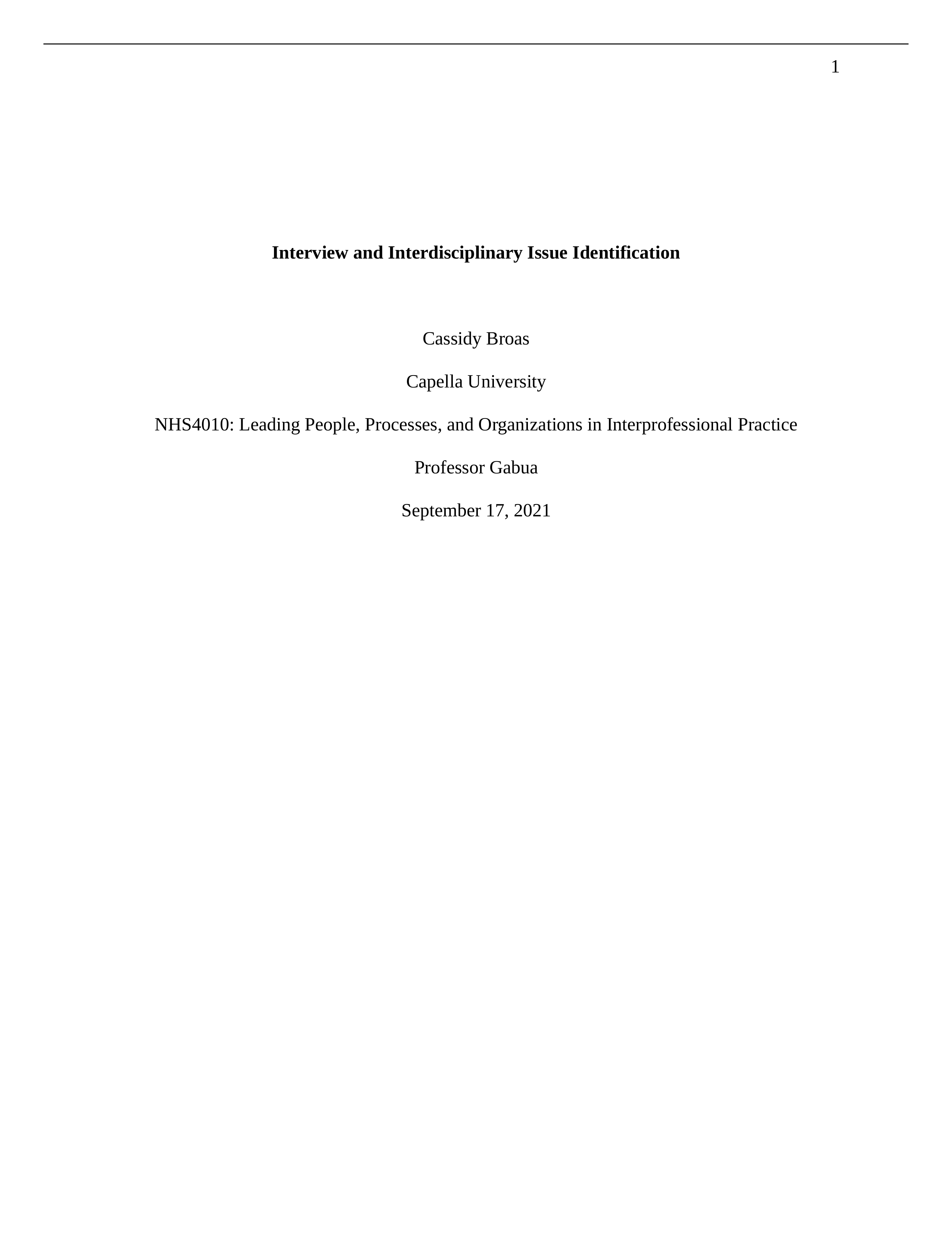 4010 Assessment 2 Interview and Interdisciplinary Issue Identification.docx_dj2rqoj5x72_page1