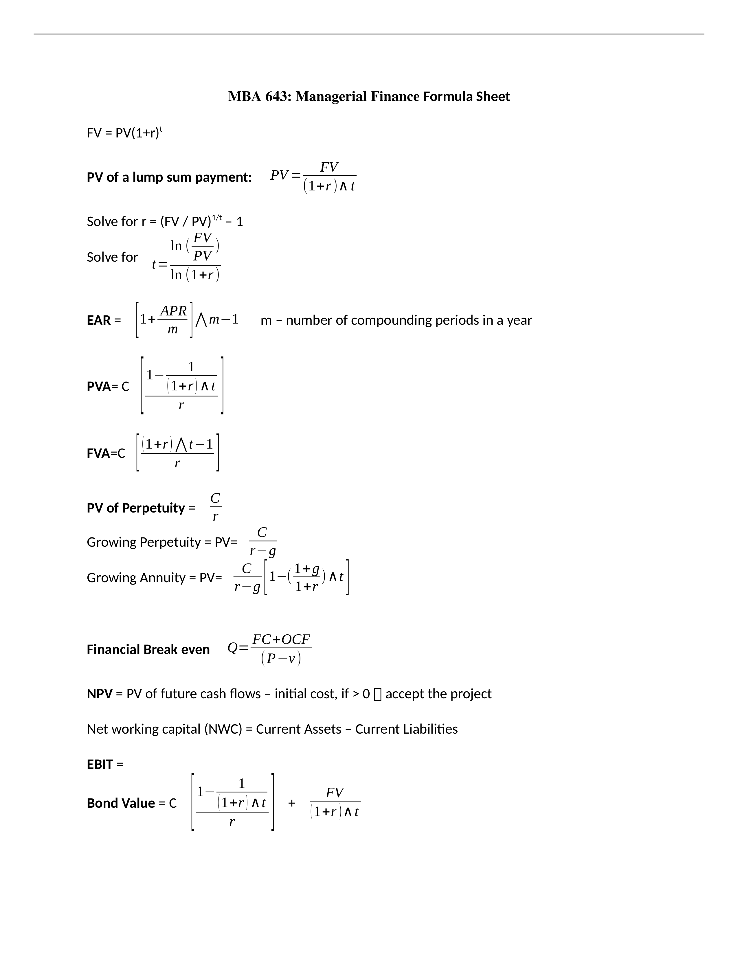 Managerial Finance Formula Sheet_djaendzd9wc_page1