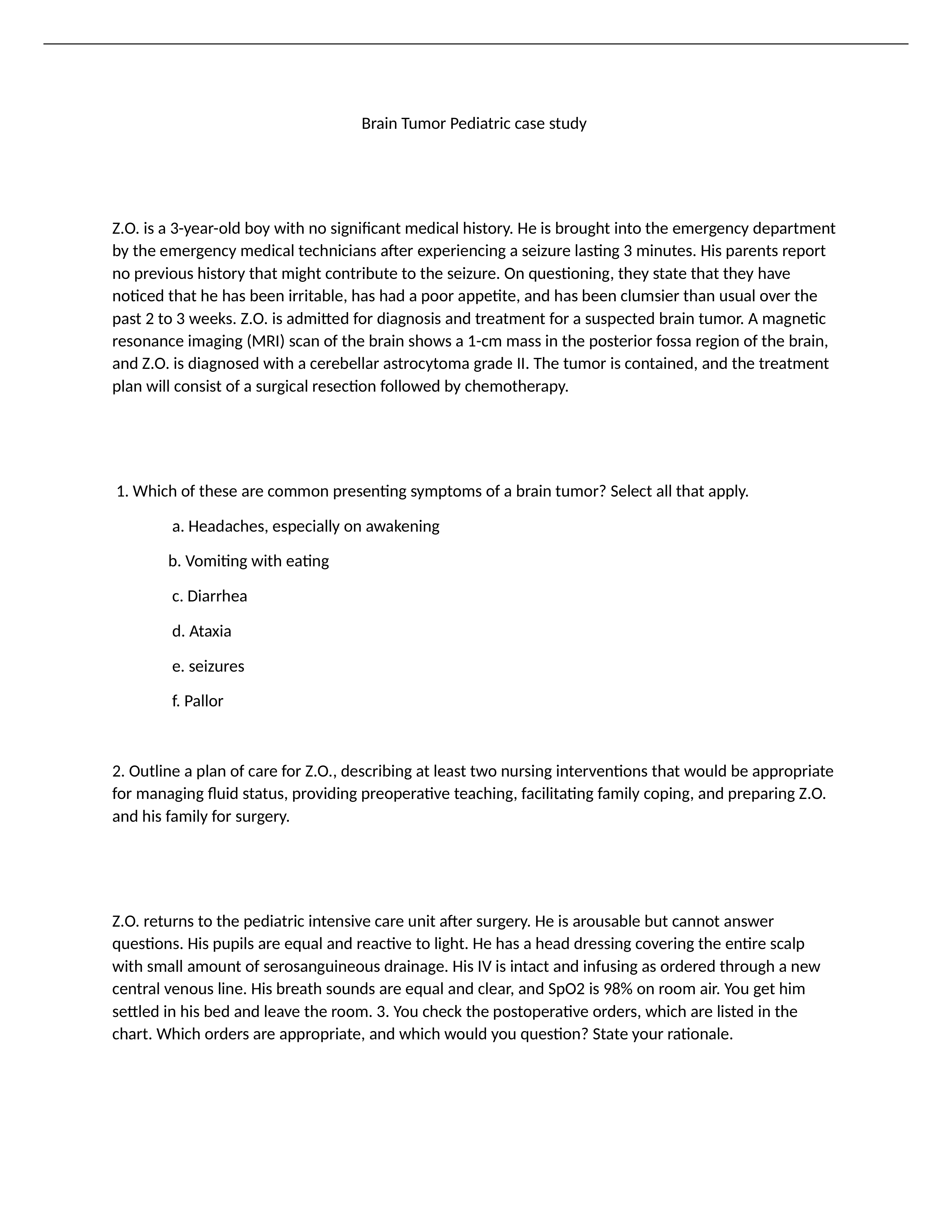 brain tumor pediatric case study.docx_djdtyjjh7y0_page1