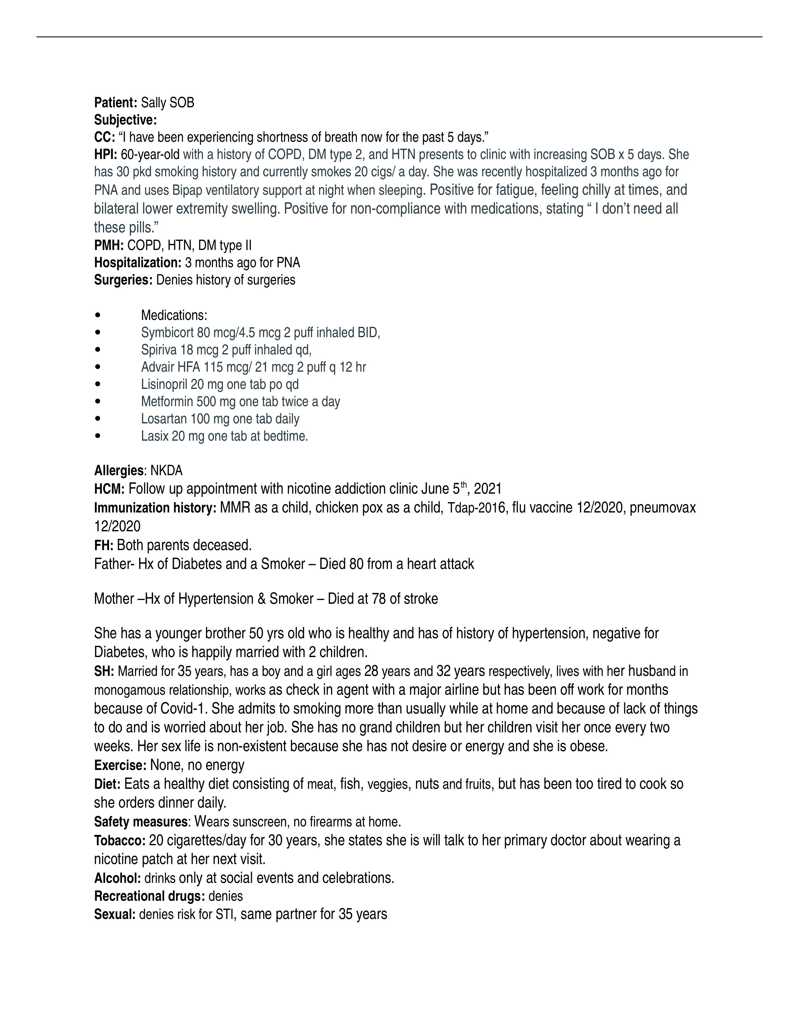 SOAP NOTE WEEK 4, SHORTNESS OF BREATH.docx_djn2slb1ej8_page1