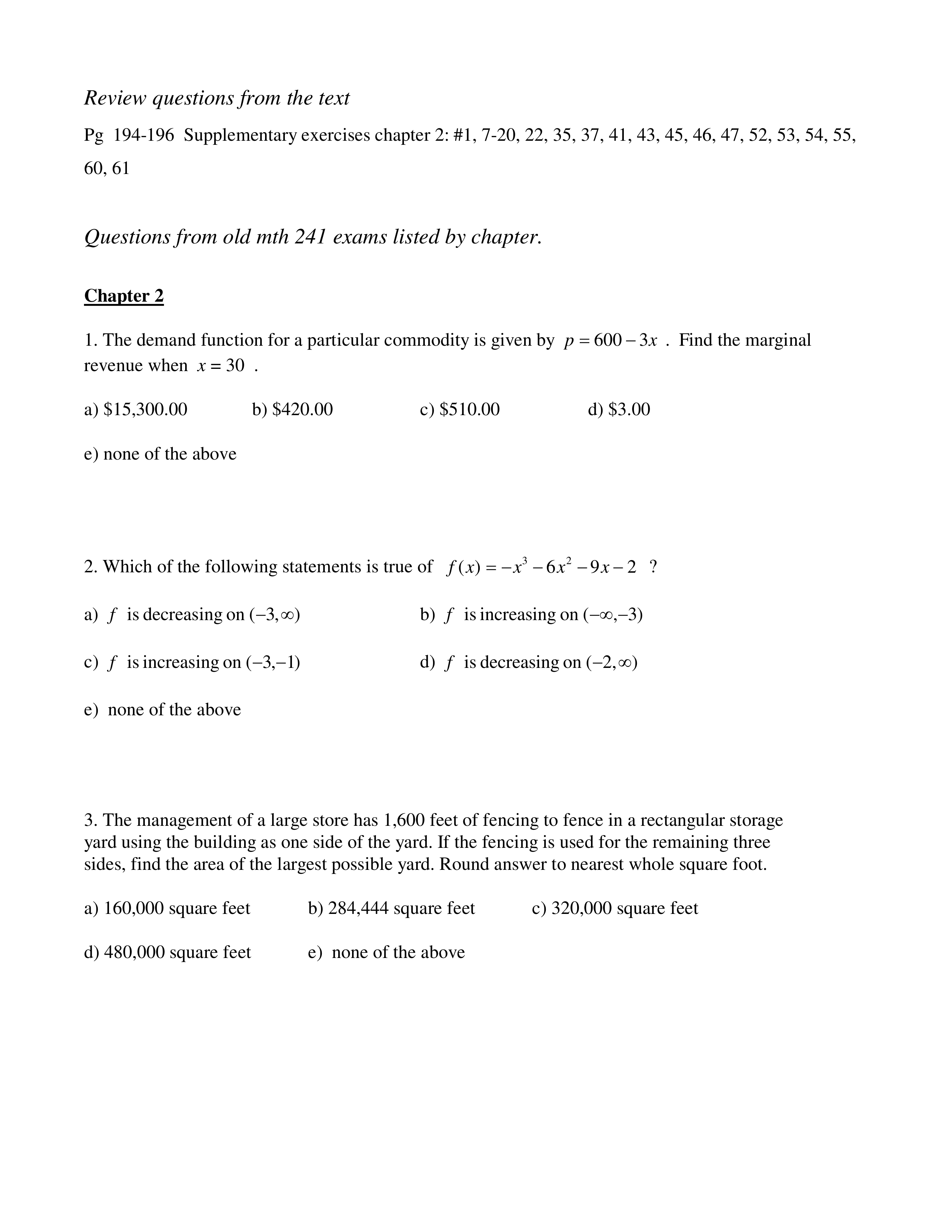 mth 241 review questions CHAP 2_djtlluabeaq_page1