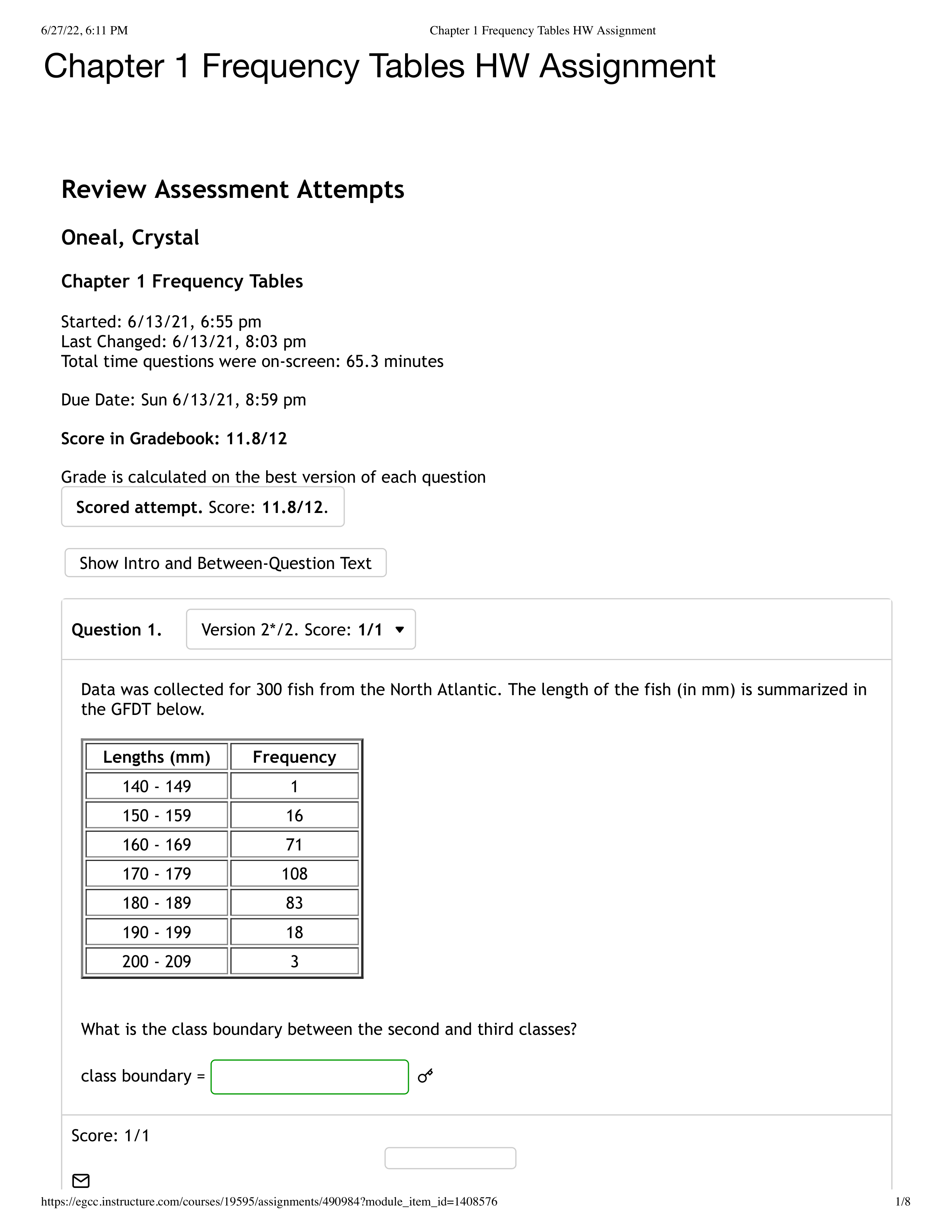 MTH128 Chapter 1 Frequency Tables HW Assignment.pdf_djytxhr60by_page1