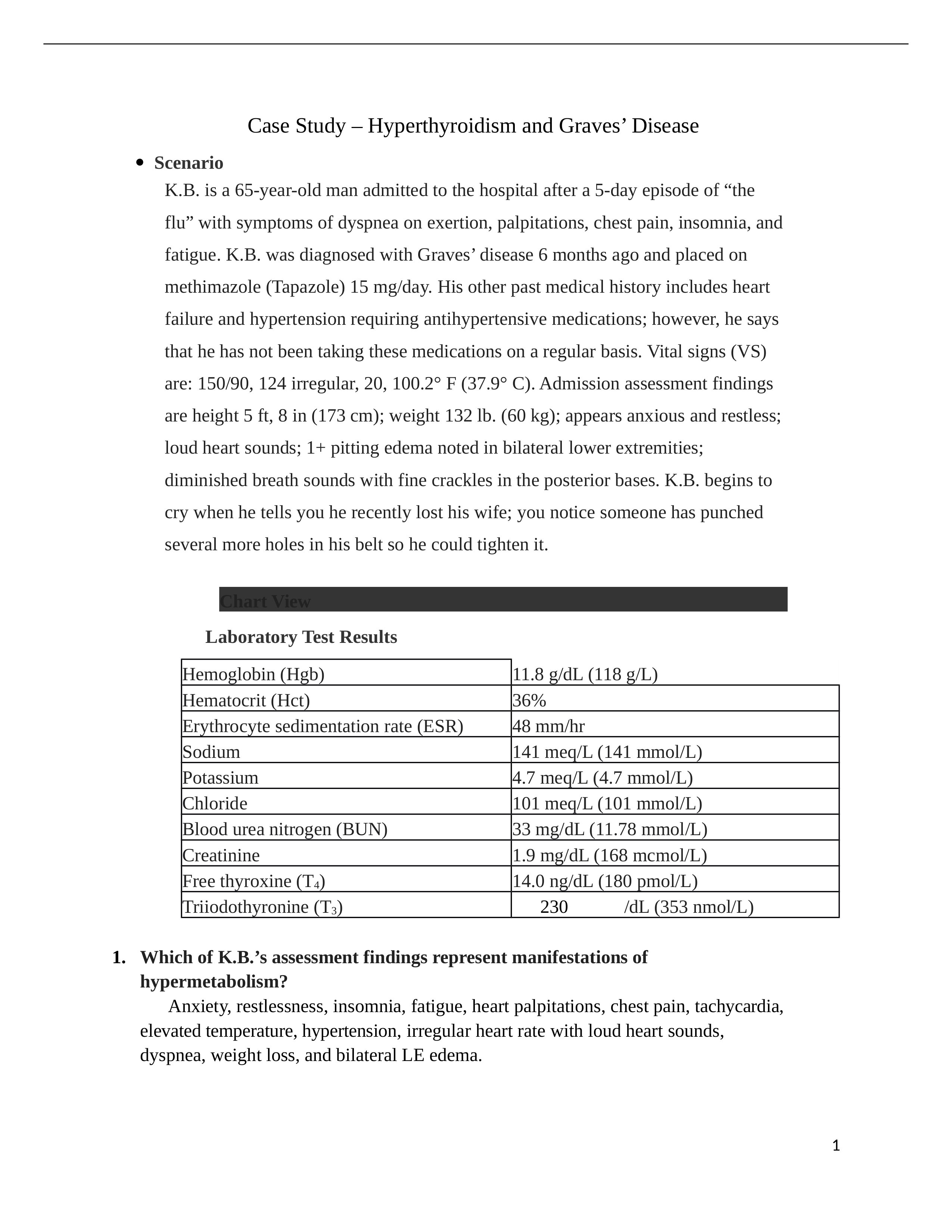 Case Study - Hyperthyroidism and Graves' Disease .docx_dk2b0wd64to_page1