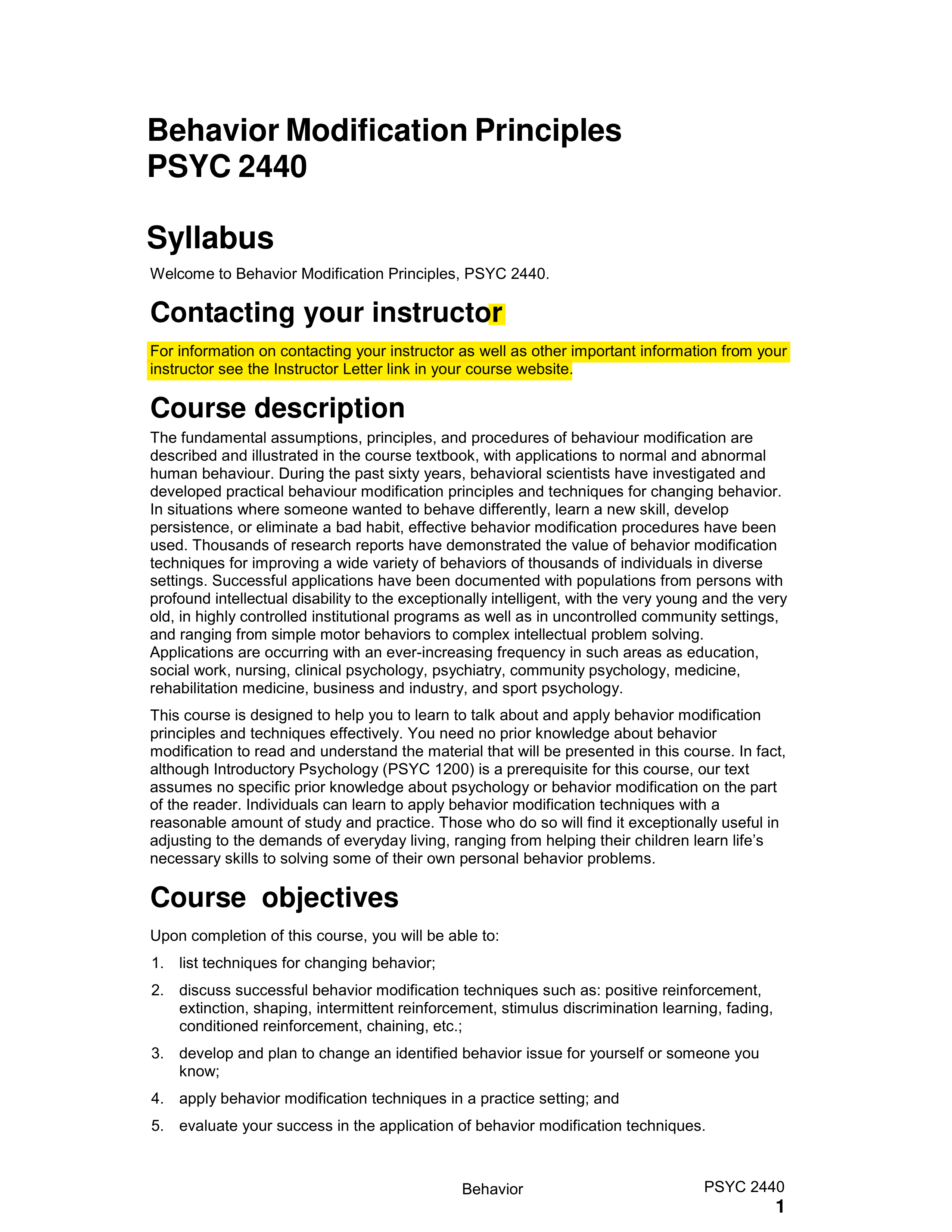 Behavior Modification Principles outline 2016_dknrom8zhzx_page1