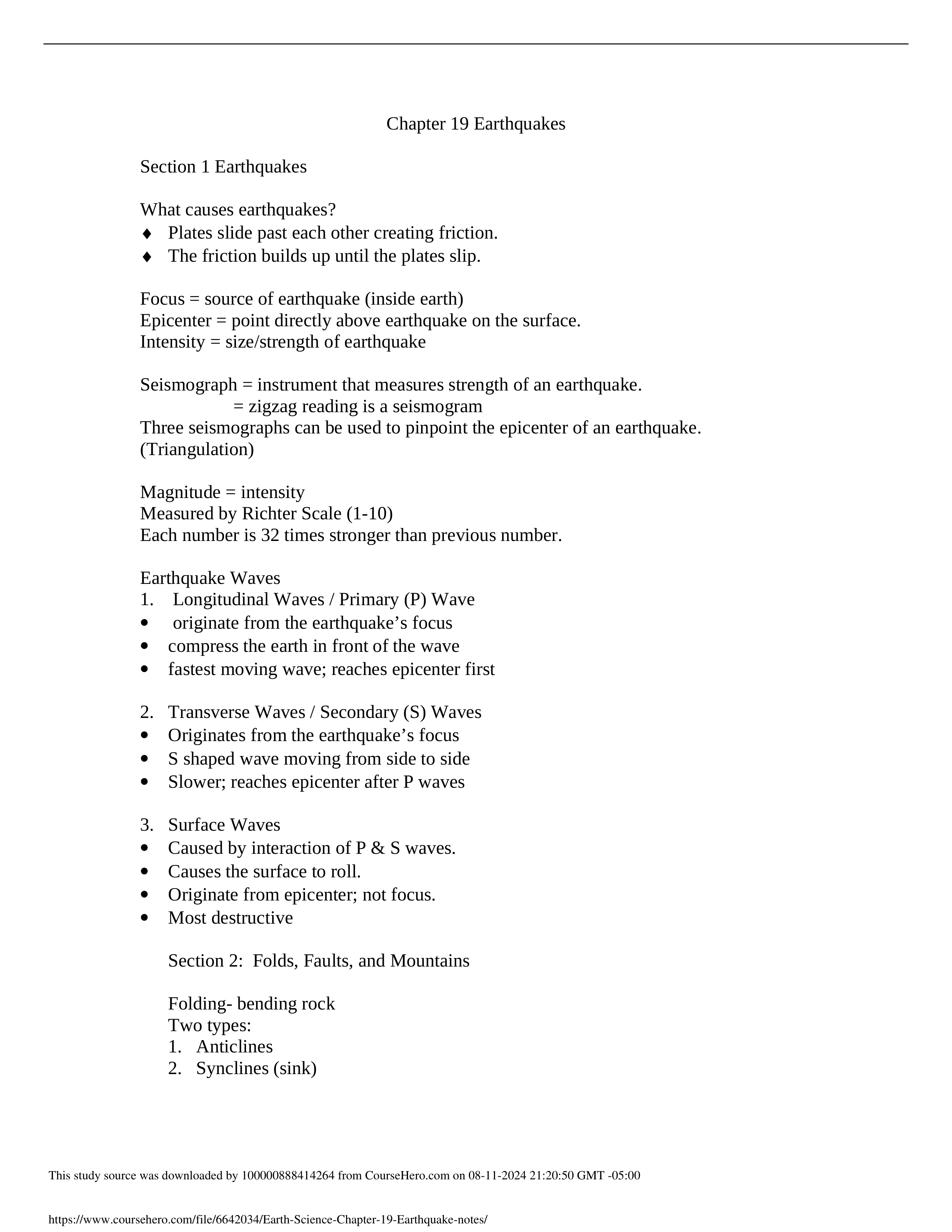 Earth Science Chapter 19 Earthquake notes_dlejj9x3h1w_page1