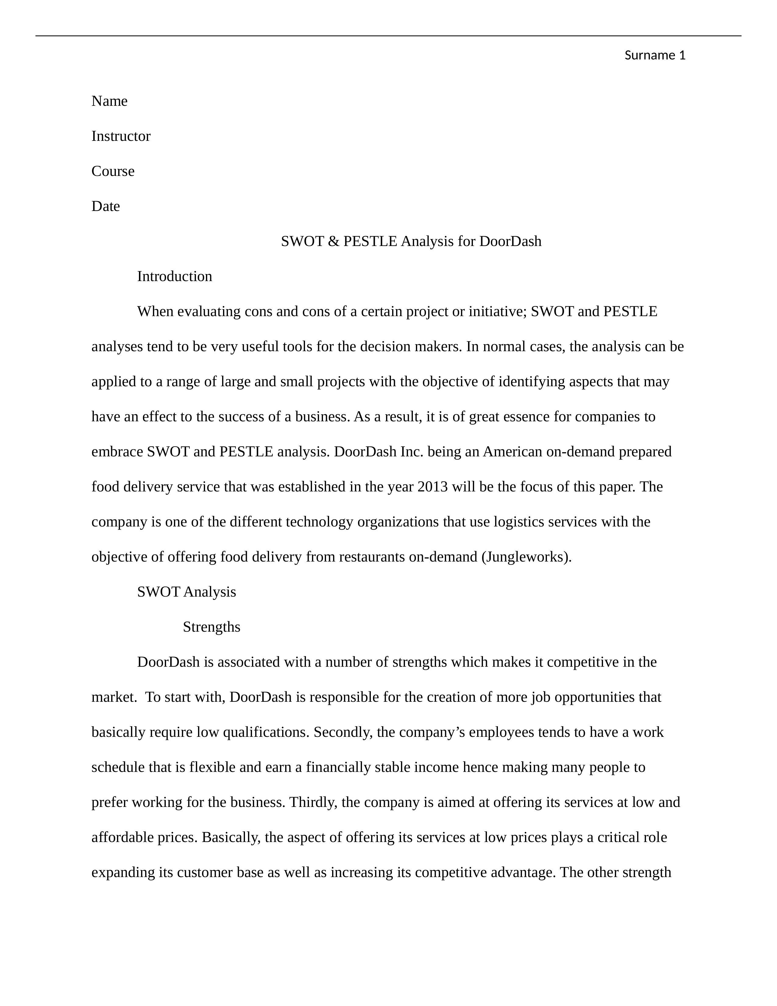 SWOT & PESTLE analysis for DoorDash.docx_dlojgeexhqk_page1