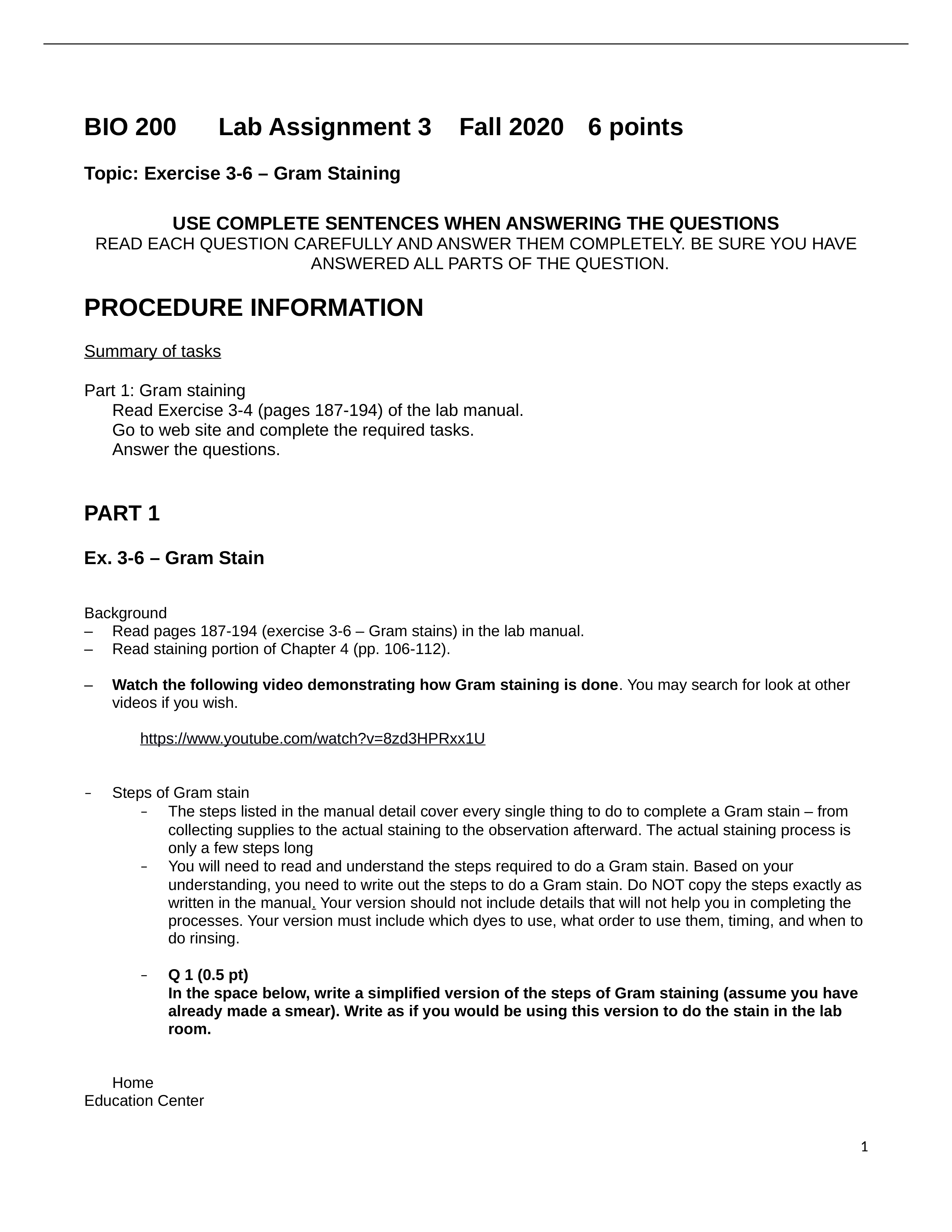 BIO 200 Lab Assignment 3 Gram stain fall 2020 (2).docx_dlr3nssjfq5_page1