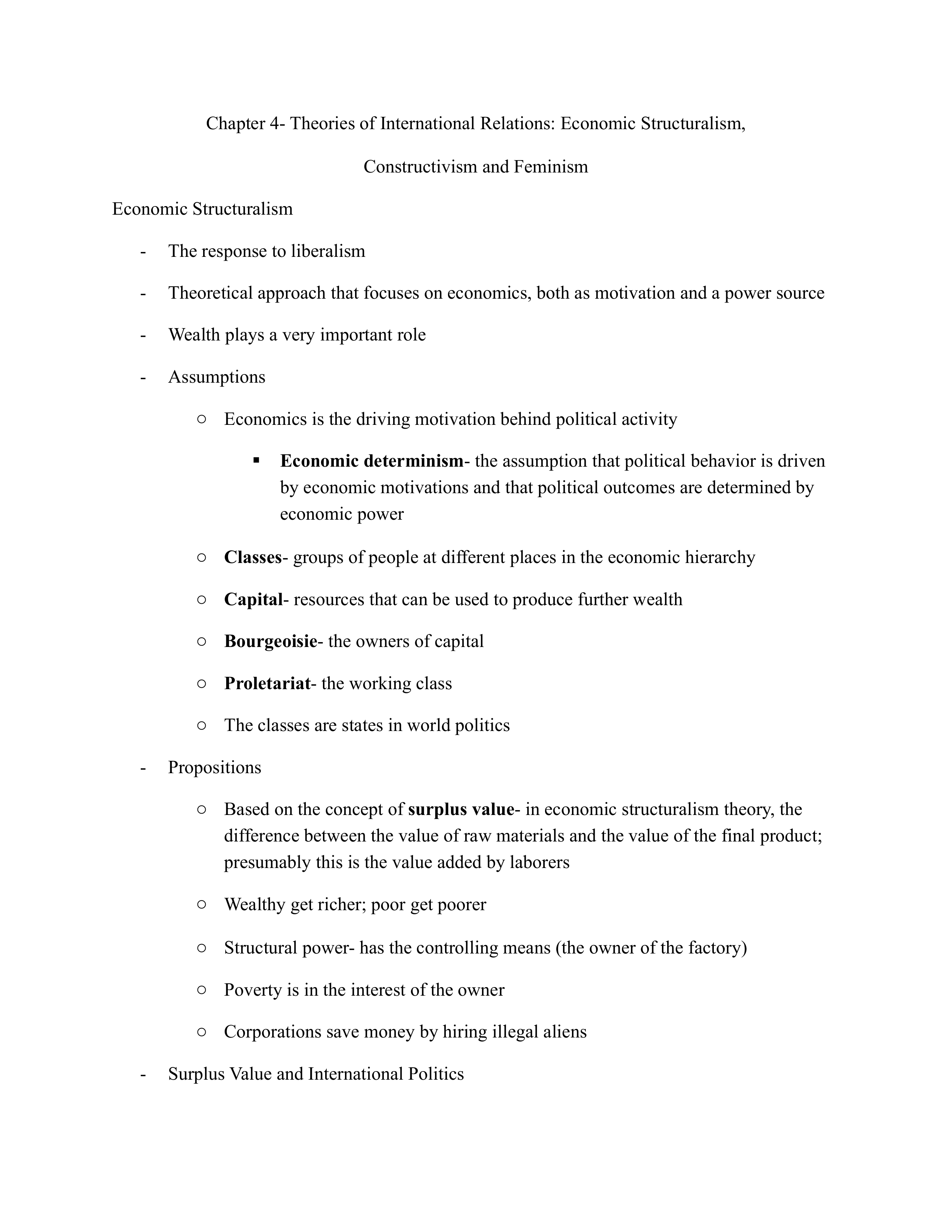 Economic Structuralism,  Constructivism and Feminism Notes_dm42rhyenwy_page1