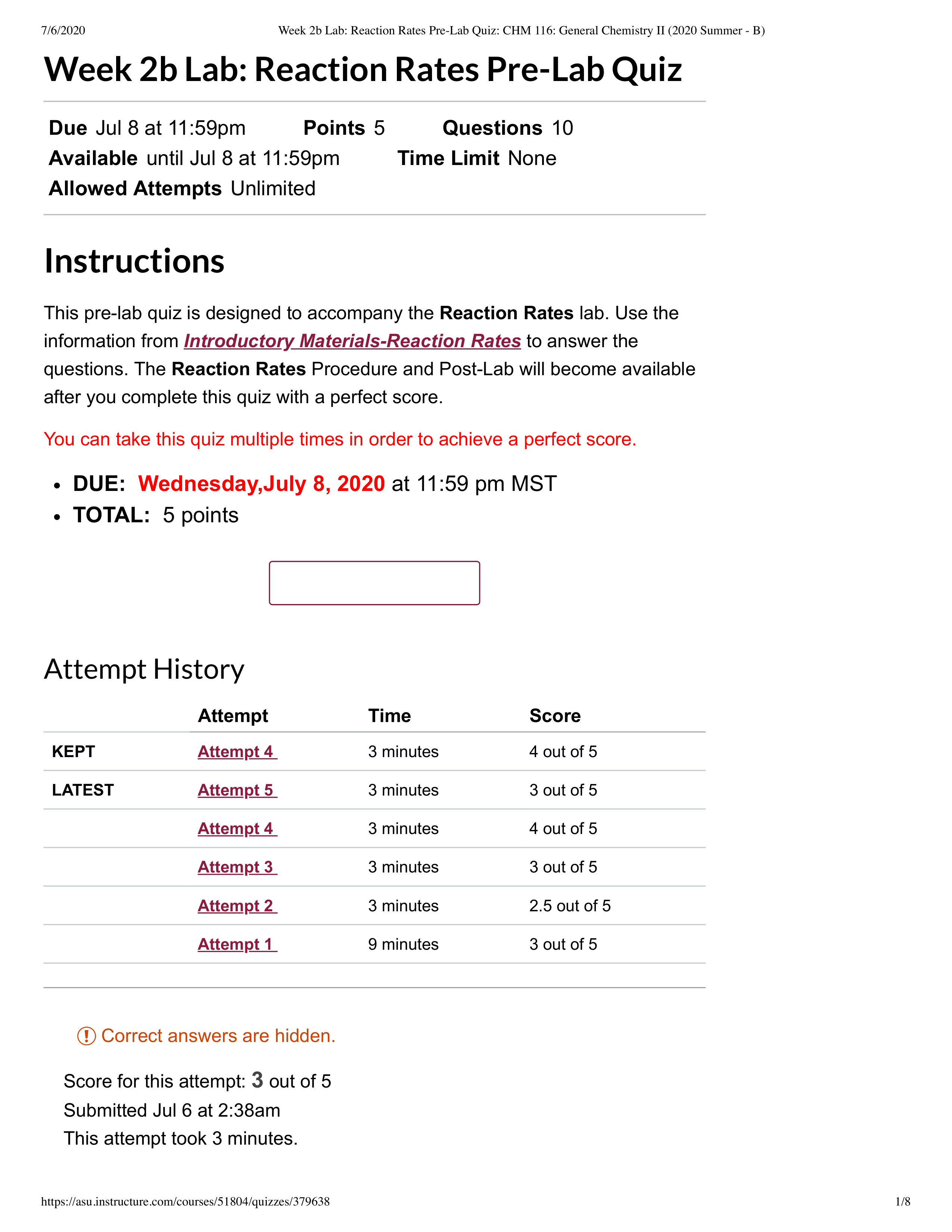 5Week 2b Lab_ Reaction Rates Pre-Lab Quiz_ CHM 116_ General Chemistry II (2020 Summer - B).pdf_dm4an460ula_page1