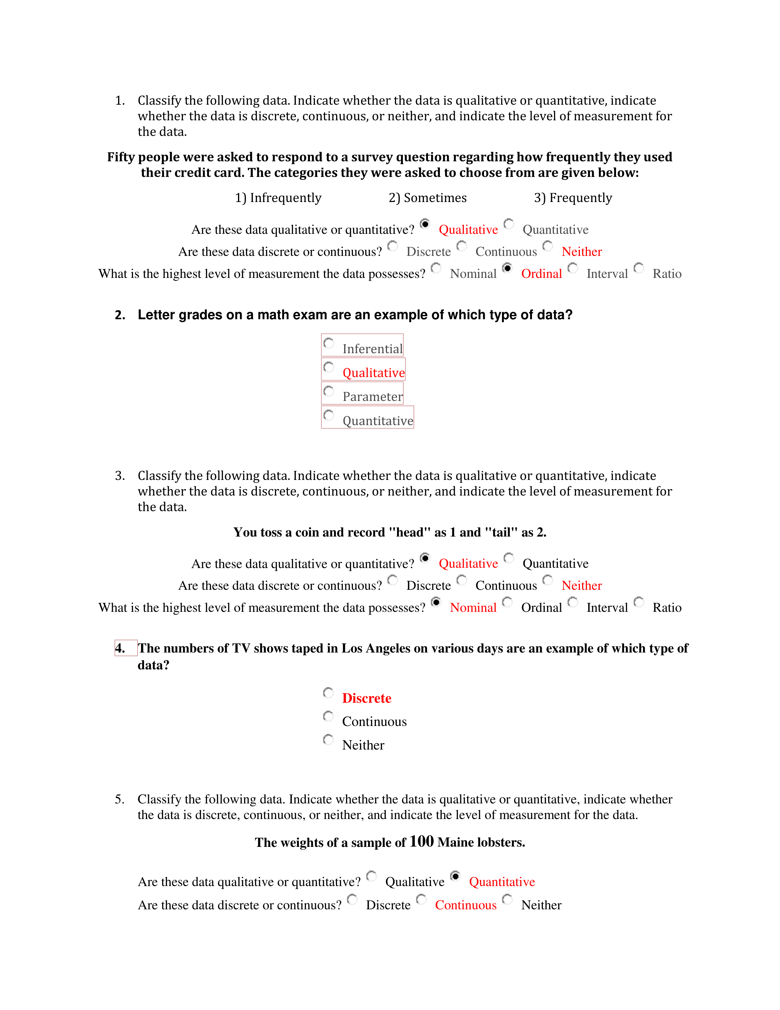 Levels of Measurement and Data Classifications Homework.pdf_dm4ob44uppl_page1