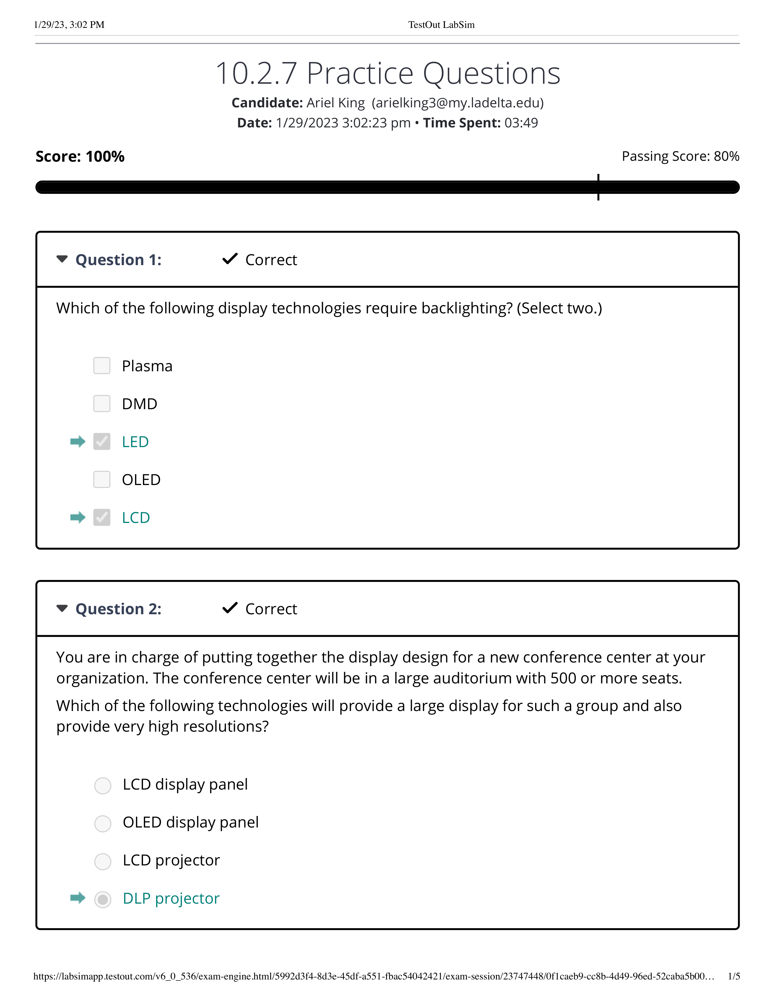 TestOut LabSim   print  close modal 10.2.7 Practice Questions.pdf_dmbeyvjk8t9_page1