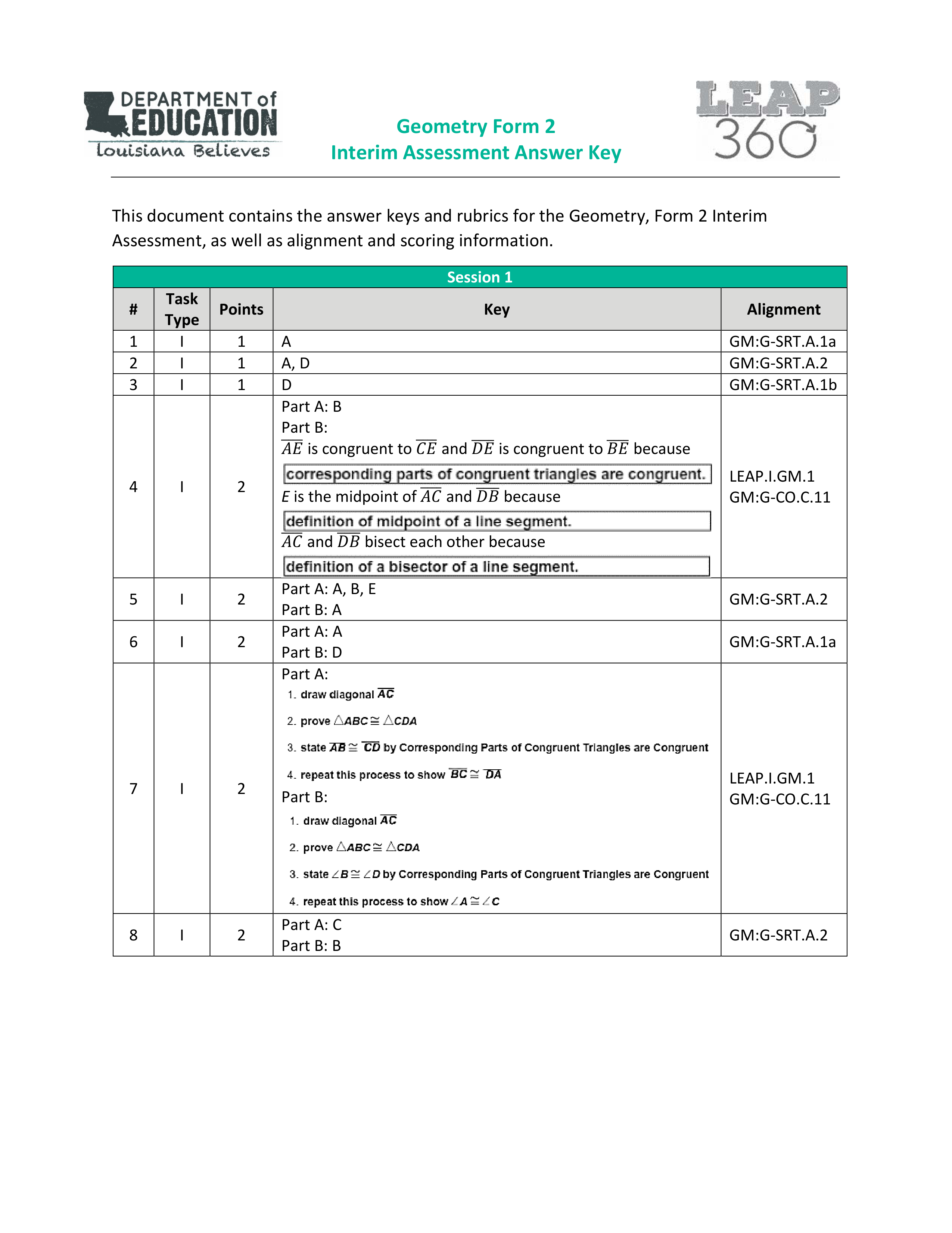 Interim Answer Key Mathematics Form 2 Geometry.pdf_dmdak7d6yha_page1