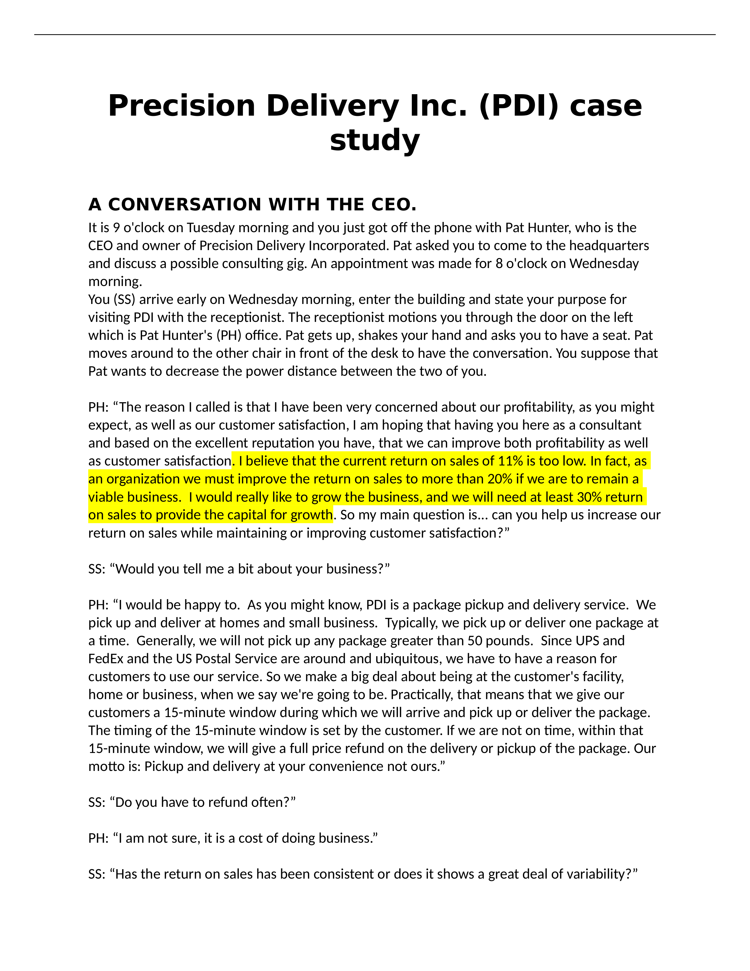 Precision Delivery Inc Case Study.docx_dmio5teqy34_page1