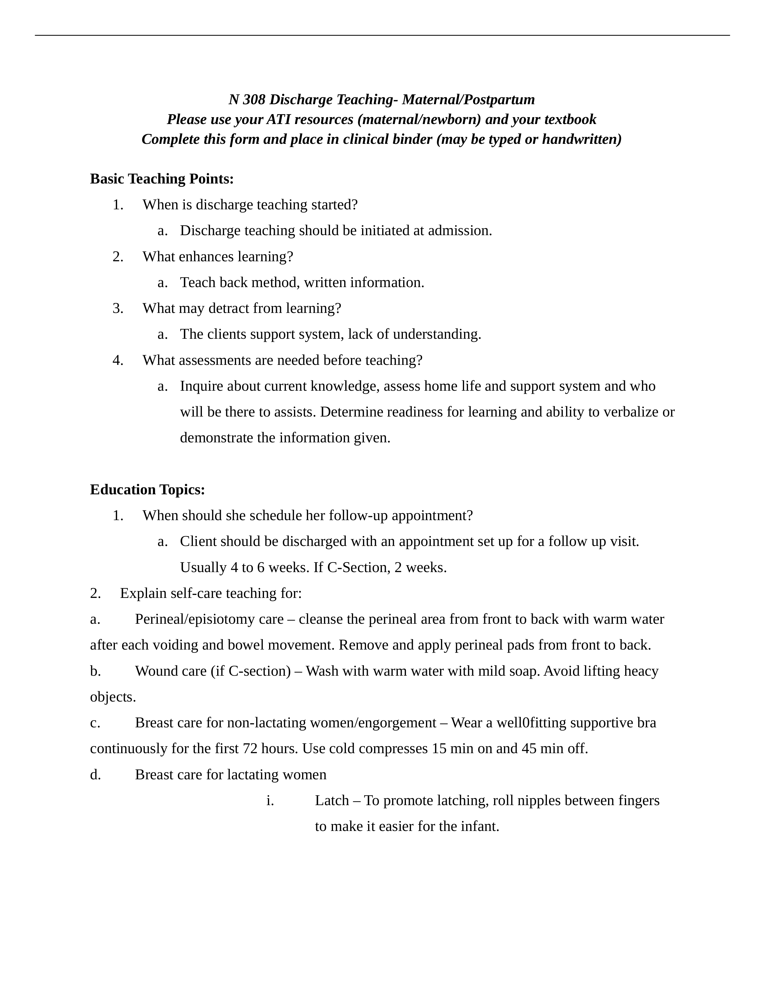 N 308 Discharge Teaching Maternal.docx_dmmd9tjn9ly_page1