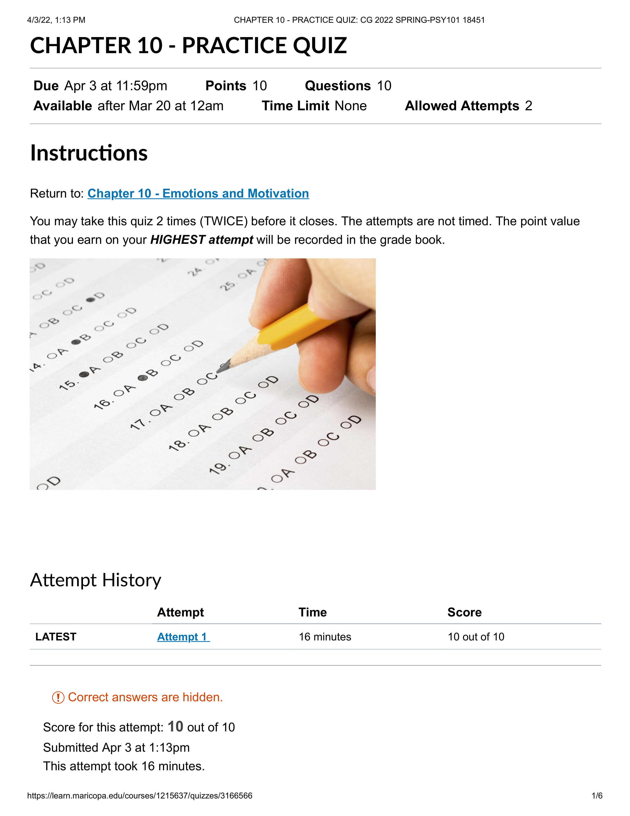 CHAPTER 10 - PRACTICE QUIZ_ CG 2022 SPRING-PSY101 18451.pdf_dmtseuno7yt_page1