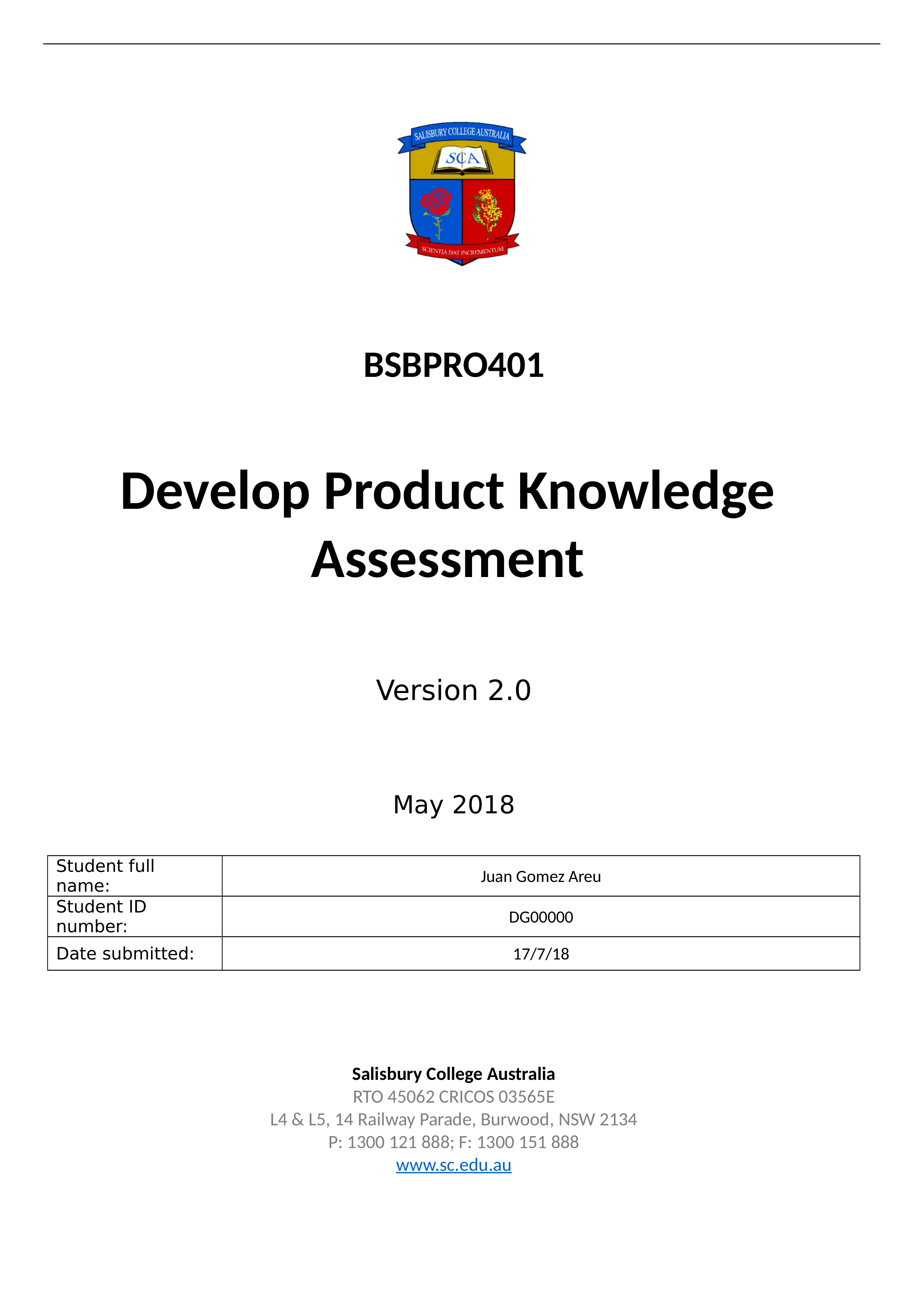 BSBPRO401_Develop Product Knowledge_ASSESSMENT JG.docx_dn4l1lvhb5y_page1