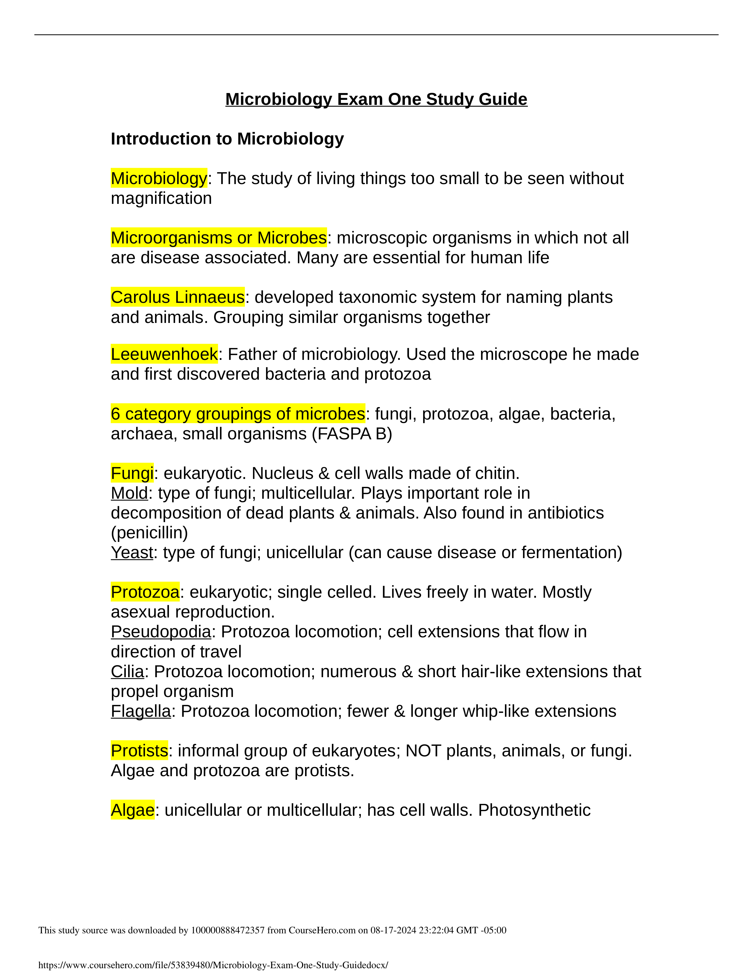 Microbiology Exam One Study Guide.docx_dnel9ih69nb_page1