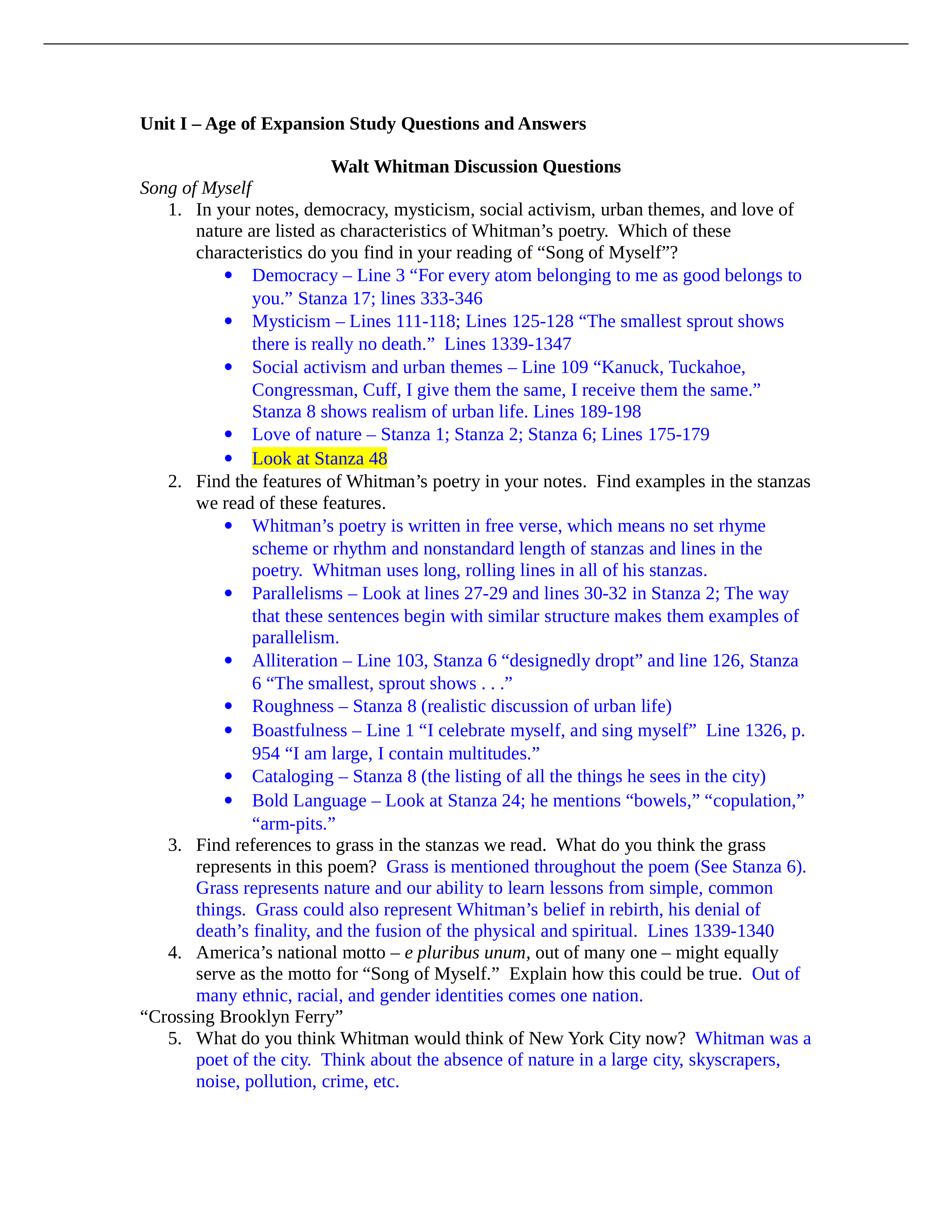 Unit I Study Questions ANSWERS! .doc_dnl7ut2qo1k_page1