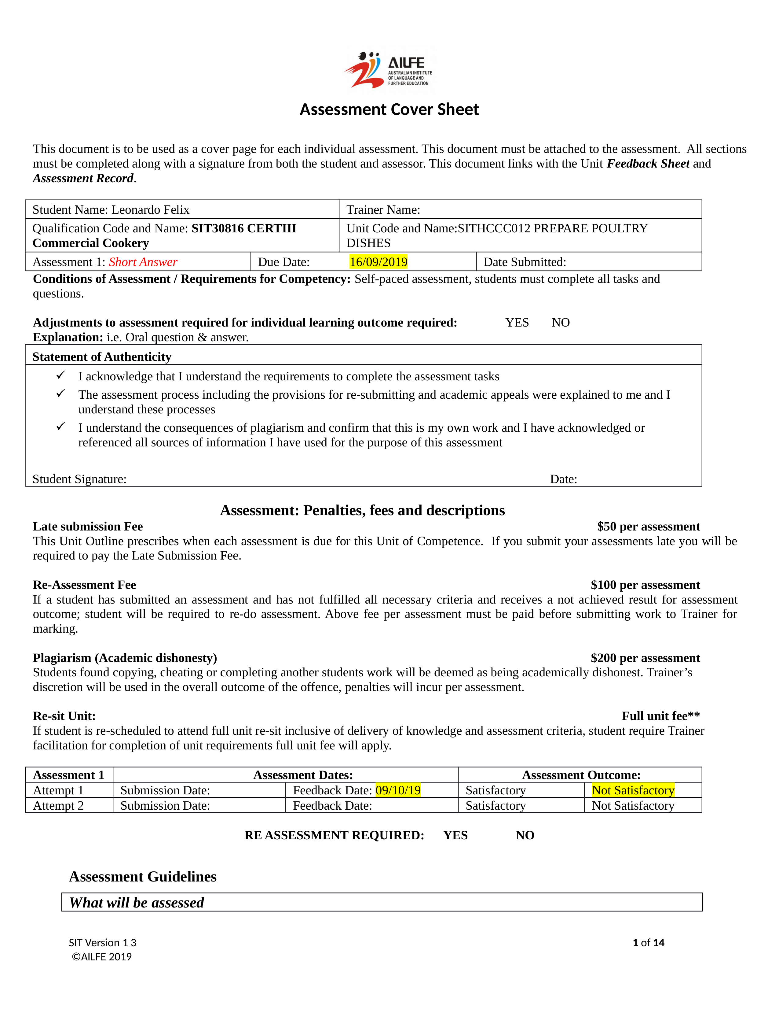 SITHCCC012 Assessment 1 -Short Answers - Leonardo Felix.docx_dnvtwzu6ams_page1