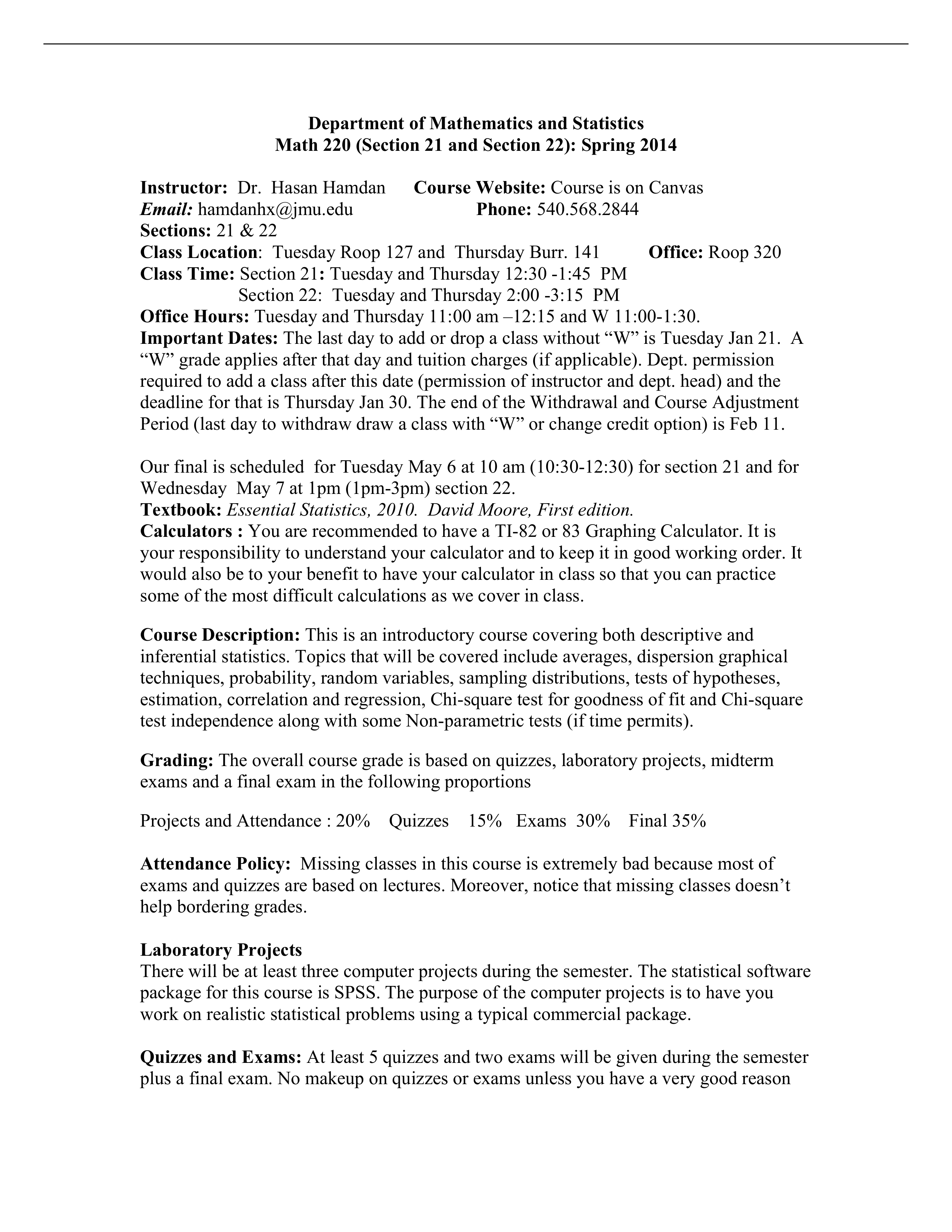 MATH220 Elementary Statistics Spring 2014 Syllabus_do25n15n7m7_page1