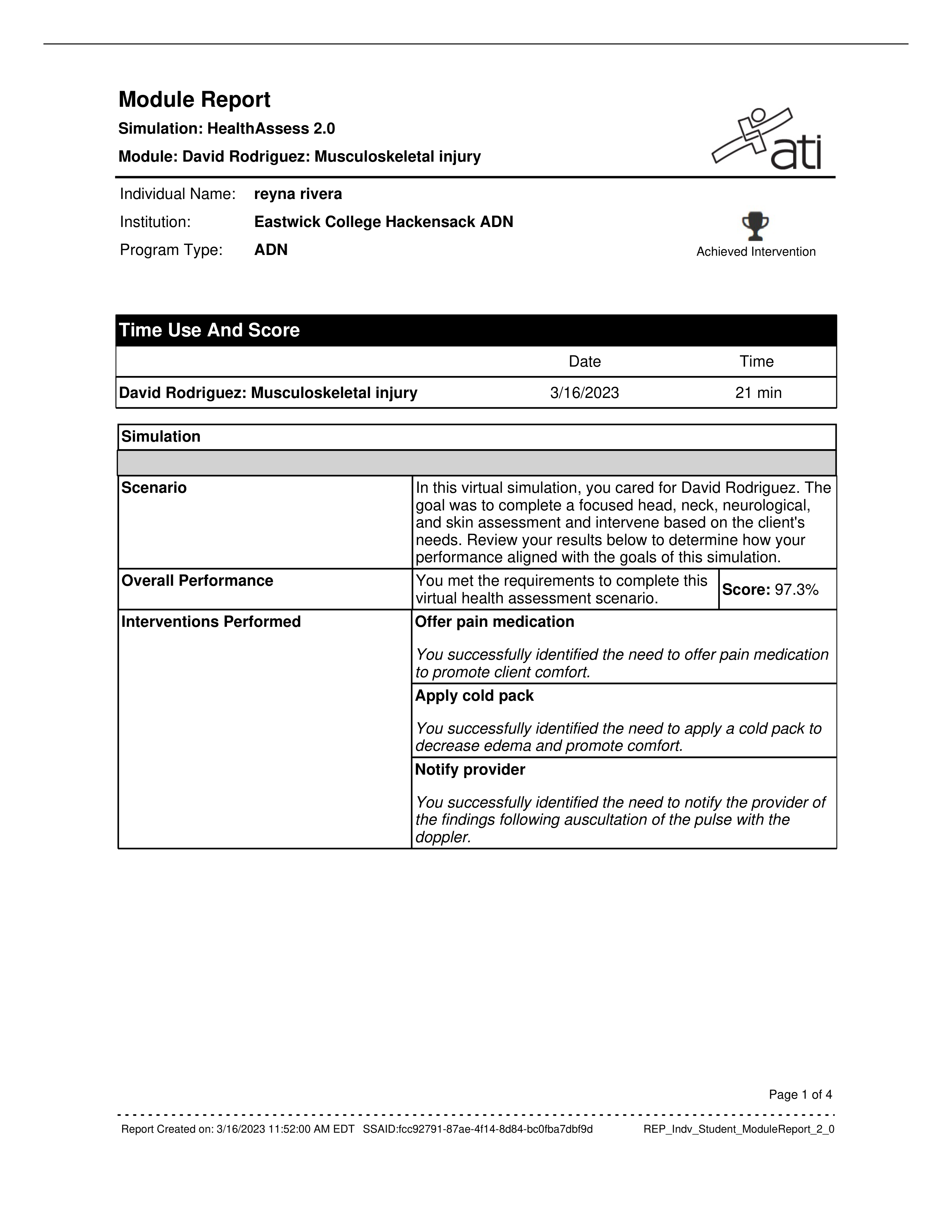 David Rodriguez Musculoskeletal injury Case Study.pdf_do5pmoopgk2_page1