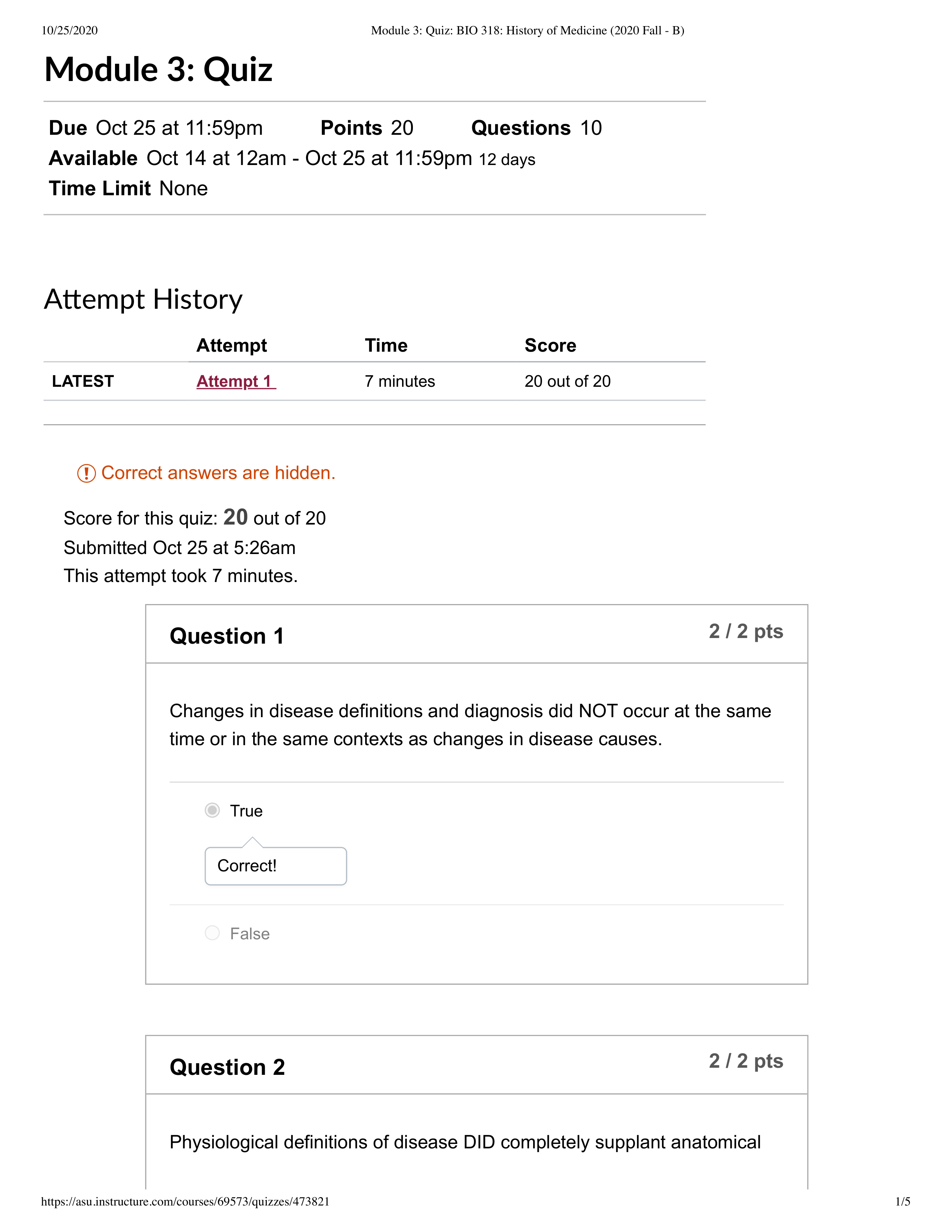 Module 3_ Quiz_ BIO 318_ History of Medicine (2020 Fall - B).pdf_dob2h2m2dy5_page1