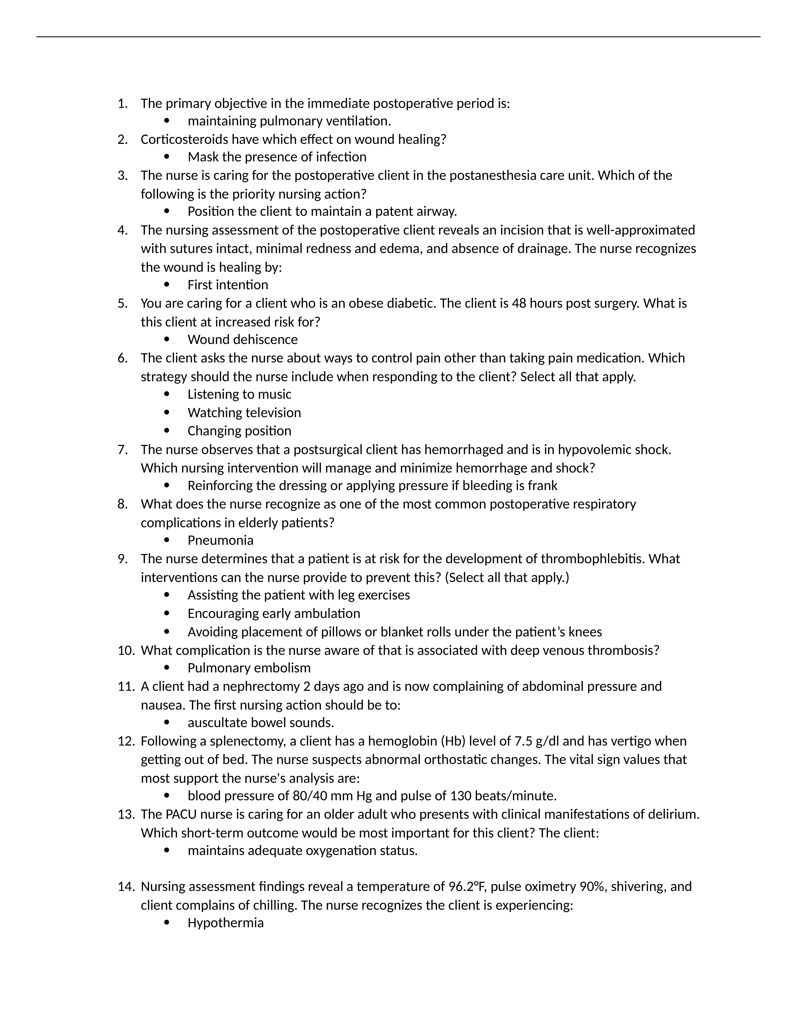 MedSurg - Chapter 19 Postoperative Nursing Management.docx_dopy3adtwfx_page1