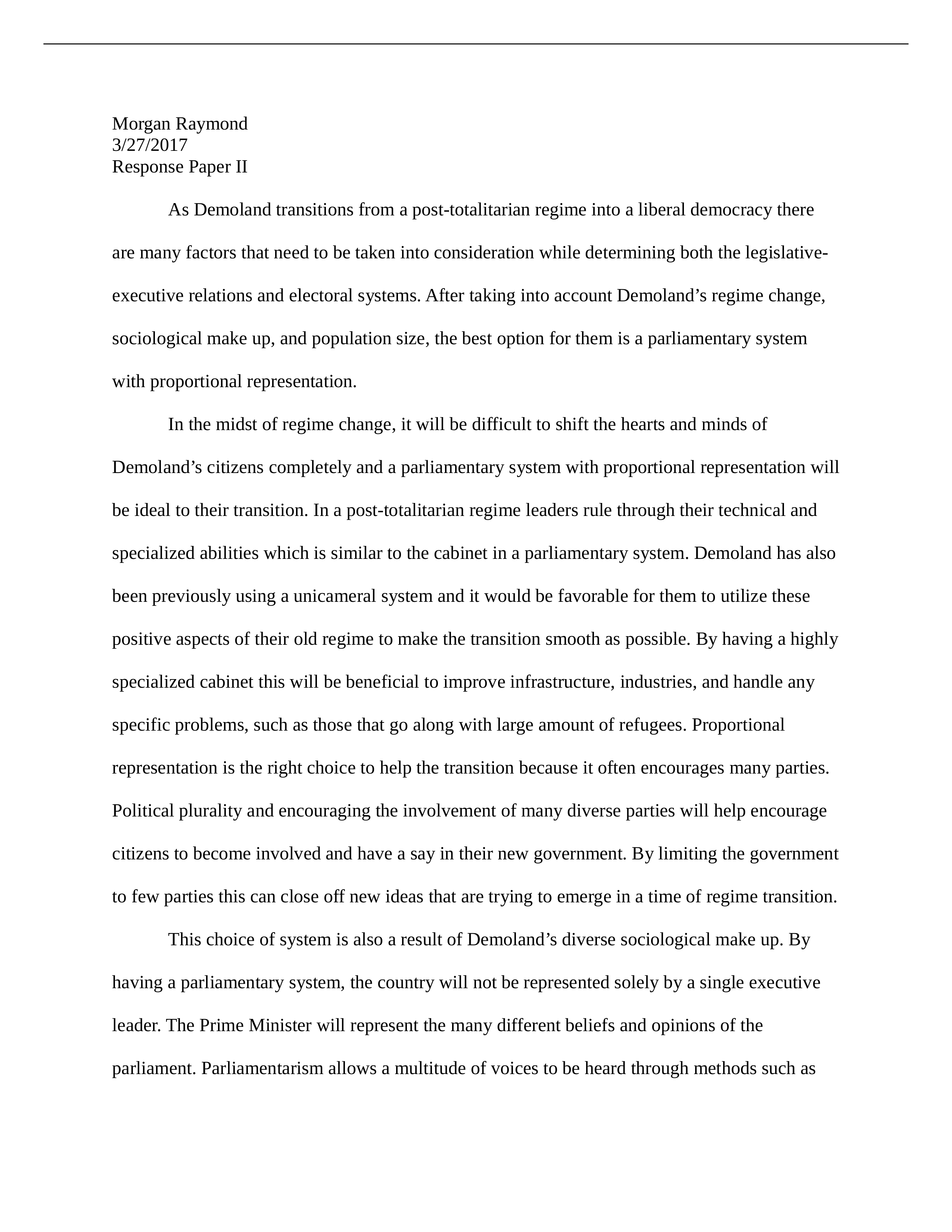 POSC 240- Response Paper II_dovekulsnex_page1